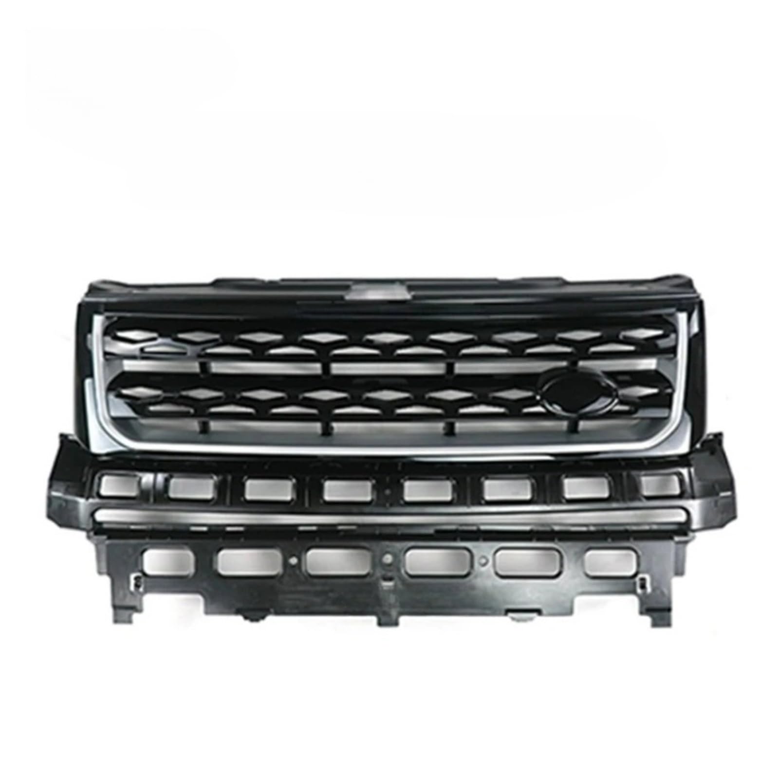 YYEFNMAZ Kühlergrill for die Stoßstange, kompatibel mit Land Rover – Freelander 2 LR2 2010 2011 2012 2013 2014 2015 2016, Autozubehör, ABS(Black Black Silver) von YYEFNMAZ