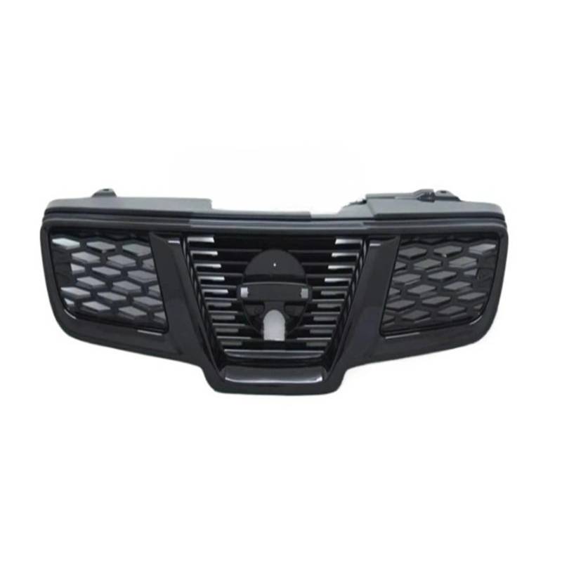 YYEFNMAZ Schwarzer ABS-Chrom-Honig-Stoßfänger-Netzgrill vorne, Autogrill, kompatibel mit Nissan Qashqai J10 2007 2008 2009 2010 2011 2012 2013 2014(Type2) von YYEFNMAZ