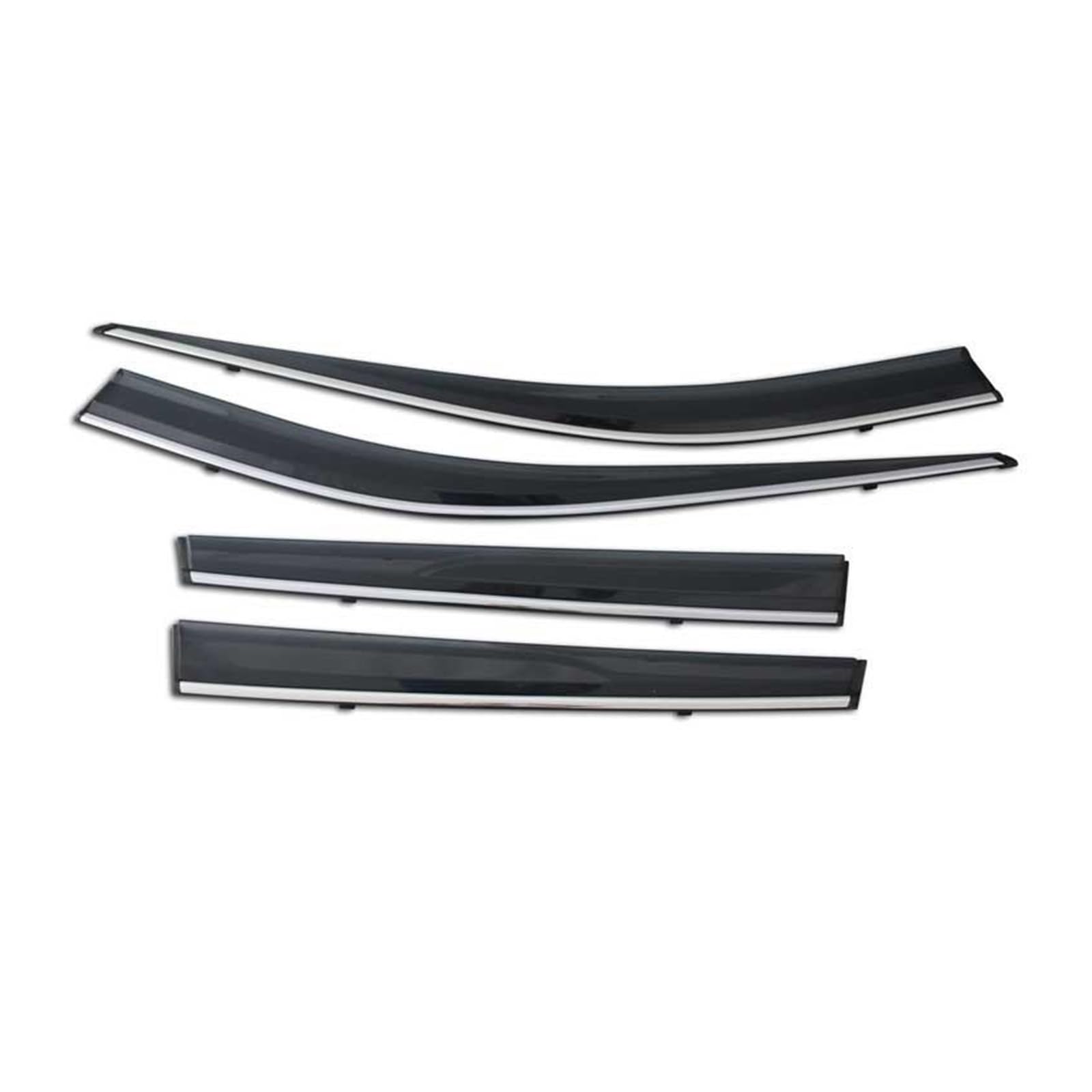 YYEFNMAZ Seitenfensterabweiser kompatibel for Toyota Rav-4 Rav4 XA50 2019 2020 2021 2022 2023 Autofenster Visier Wetterschutz Sonnenschutz Regenschutz(Chrome Strip-4pcs) von YYEFNMAZ