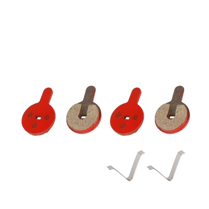 YYFHR 4-teiliges Bremsbelag-Set for Elektroroller, passend for KuGoo, Serie G2 Pro M4, Ersatzteilset for Scheibenbremsbeläge Bremsbeläge für Roller(Red G2 Pro) von YYFHR