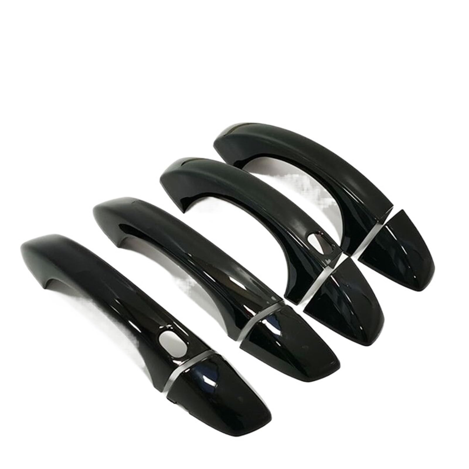 YYFHR Aufkleber for Autotürgriffabdeckung, passend for Volkswagen, passend for Golf, 6 MK6 Skoda SUPERB 2009–2013, schwarzes Chrom-Styling-Zubehör Außengriffverkleidungsschutz(Black 2 buttons) von YYFHR