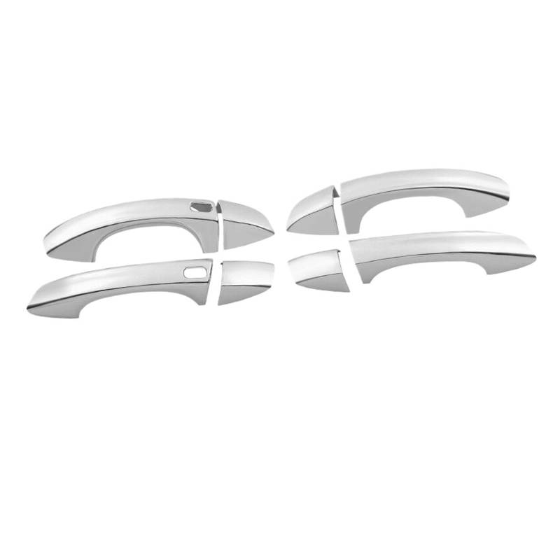 YYFHR Aufkleber for Autotürgriffabdeckung, passend for Volkswagen, passend for Golf, 6 MK6 Skoda SUPERB 2009–2013, schwarzes Chrom-Styling-Zubehör Außengriffverkleidungsschutz(Silver 2 buttons) von YYFHR