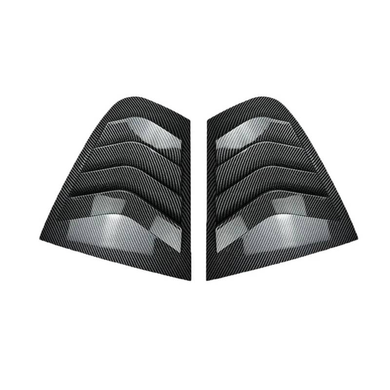 YYFHR Auto-Seitenfensterladen-Abdeckungs-Zieraufkleber, passend for BMW, 3er-Limousine F30 318i 320i 325i 2013–2019, Lüftungsschaufel, ABS-Carbon, hinteres Lamellenfenster Auto-Hecktür-Glasladenabdeck von YYFHR