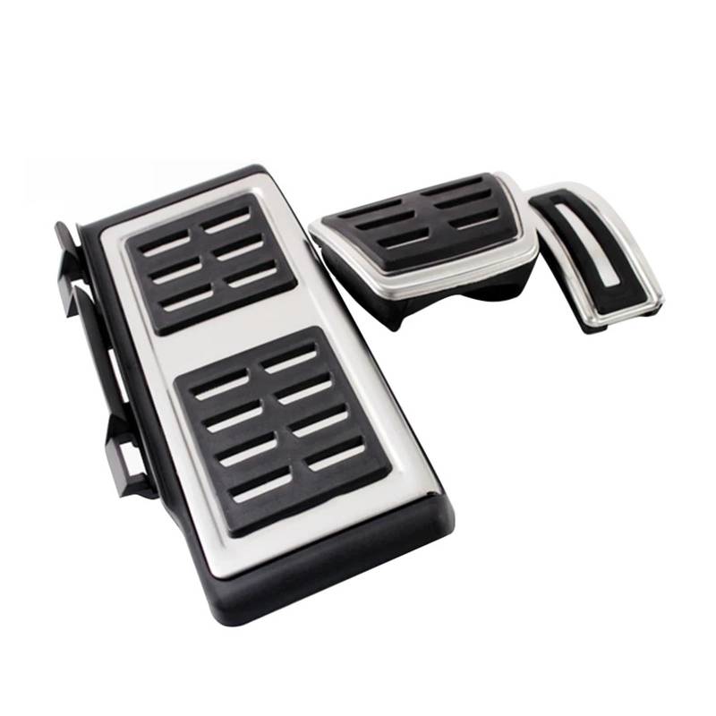 YYFHR Autopedalabdeckung, passend for Volkswagen, passend for Golf, 7 POLO 6R Tiguan 2 Seat Leon FR MK3 Skoda Octavia 3 A7 Zubehör for Gaspedal-Bremsbeläge Fußbremspedalabdeckungen(Footrest AT 3pcs) von YYFHR