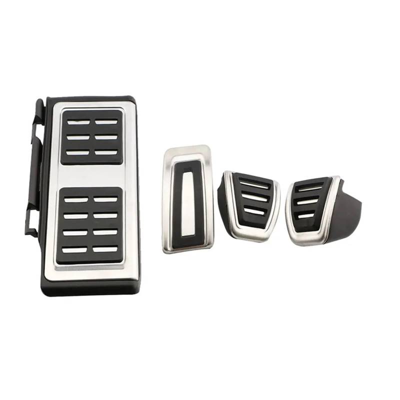 YYFHR Autopedalabdeckung, passend for Volkswagen, passend for Passat, B8 Golf 7 Tiguan 2017–2021, passend for Seat, Leon 5F MK3 Fußkraftstoffbremskupplung Fußbremspedalabdeckungen(MT with rest pedal) von YYFHR