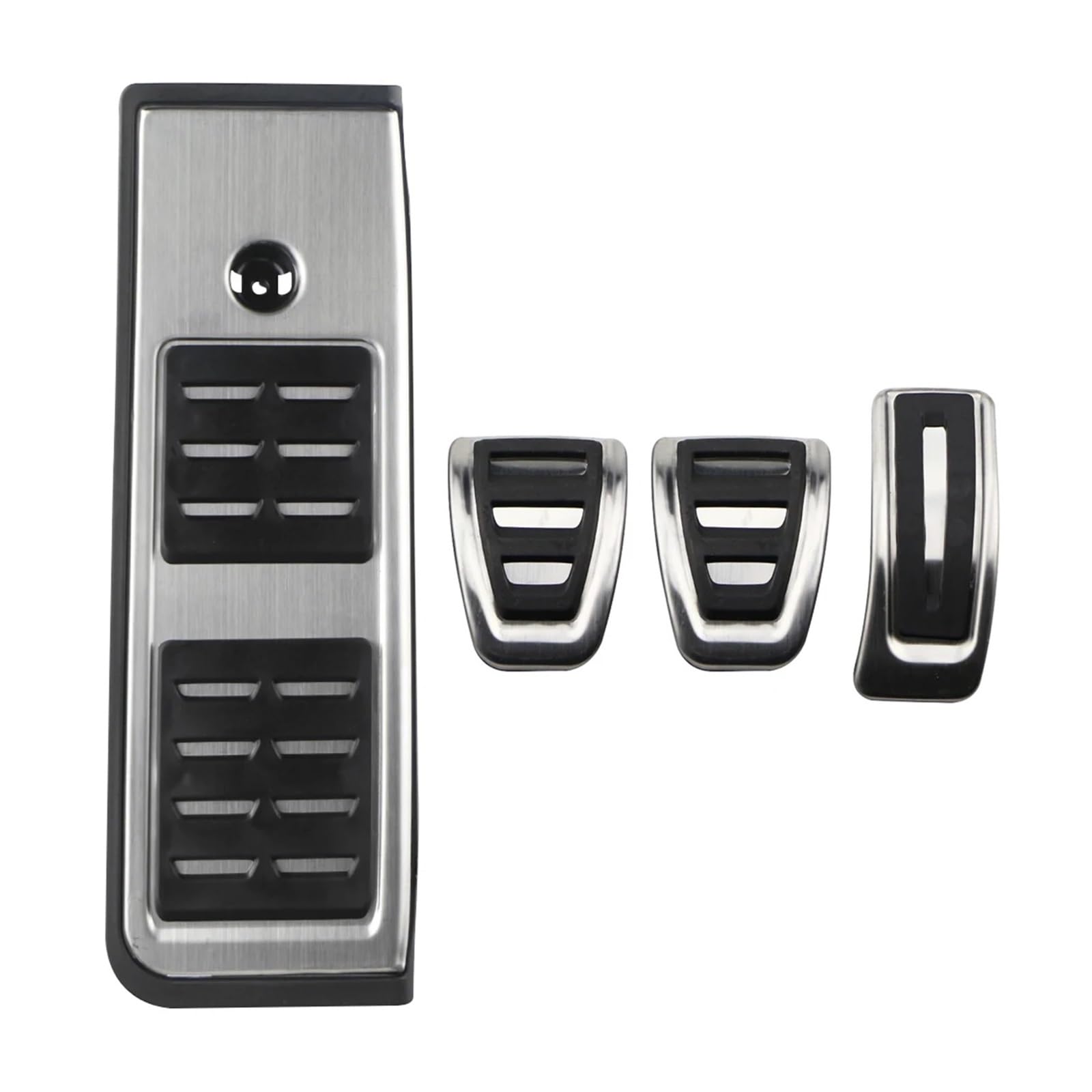 YYFHR Autopedale, passend for A4, B9 A5 F5 2016–2019 Limousine Avant Sport, automatische Kraftstoffbremse, Fußstützen-Pedalabdeckung, Edelstahl-Pad Fußbremspedalabdeckungen(4Pcs MT with rest) von YYFHR