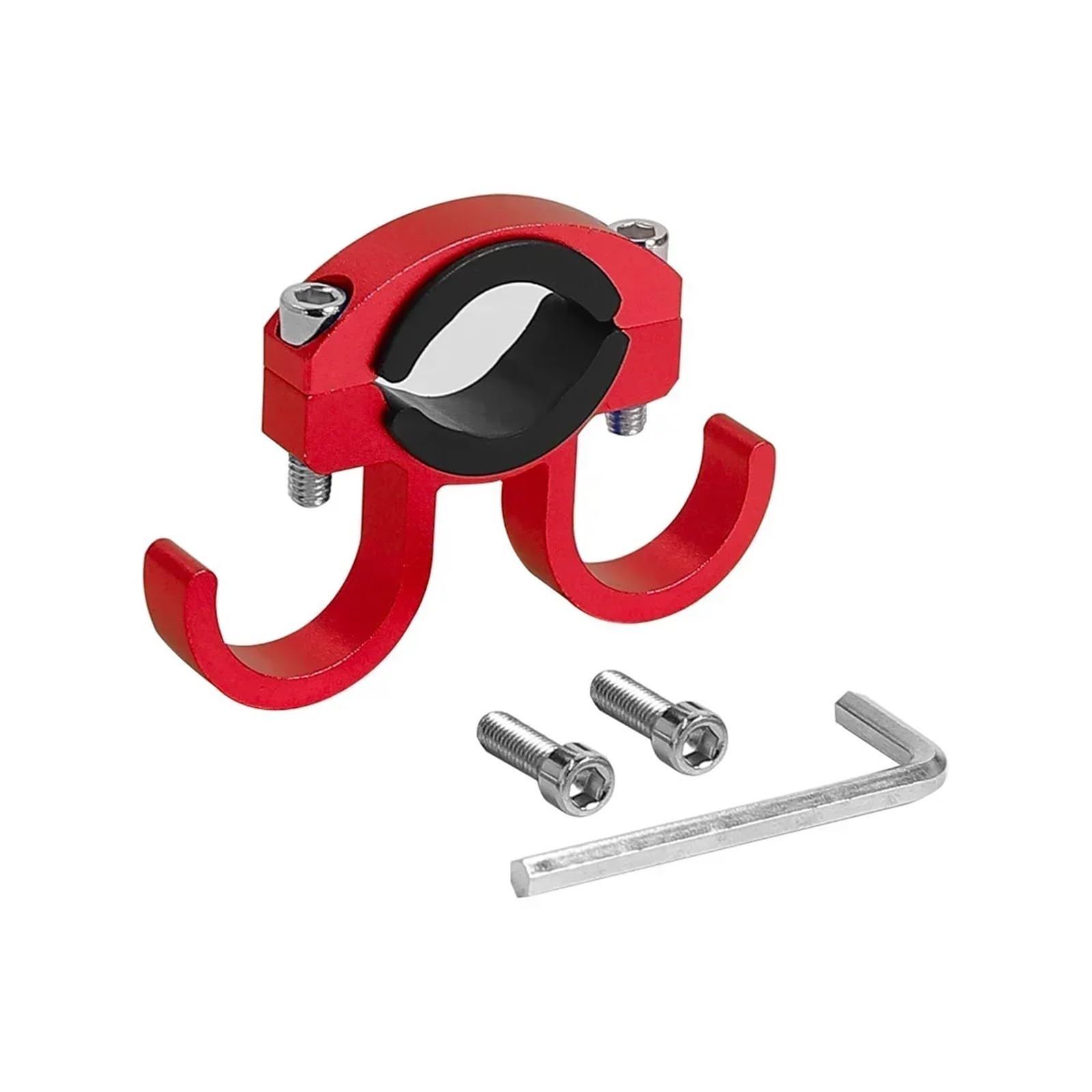 YYFHR Haken for Elektroroller, passend for Ninebot, Max G30 G30D F20 F30 F40, Haken for Aufhängen einer Tasche, Doppelklauen-Aufhänger-Gadget Scooter-Fronthakenaufsatz(Red) von YYFHR