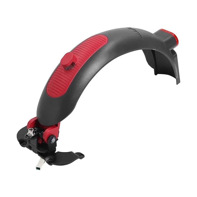 YYFHR Kotflügel hinten for Elektroroller, passend for Ninebot, MAX G30 G30D G30E, mit Bremsfunktion, Reifenspritzschutz, Kotflügelteil Schmutzfänger für Motorroller(Black red) von YYFHR