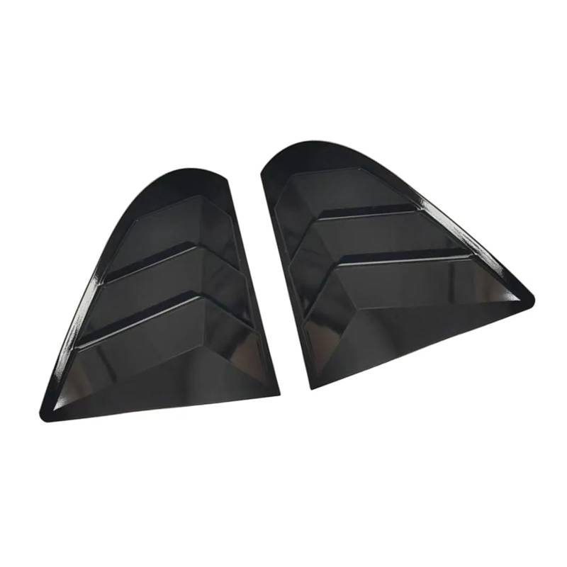 YYFHR Seitenschlitz-Fensterladen-Abdeckungsverkleidung, passend for Mitsubishi, Lancer EX X EVO 2008–2018, Autozubehör, Autoteile, Kohlefaser-Heckscheibe Auto-Hecktür-Glasladenabdeckung(Gloss Black) von YYFHR