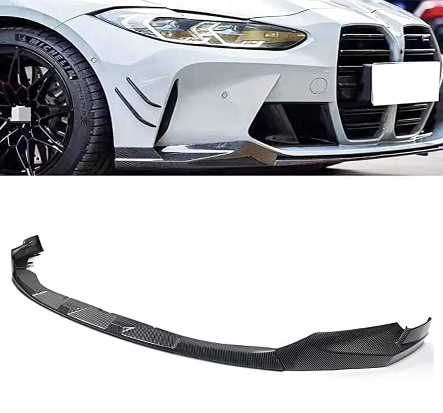 Auto Frontschaufel,kompatibel mit BMW G80 M3 G82 G83 M4 2021 2022 2023 2024,Frontspoiler von YYFYYDS