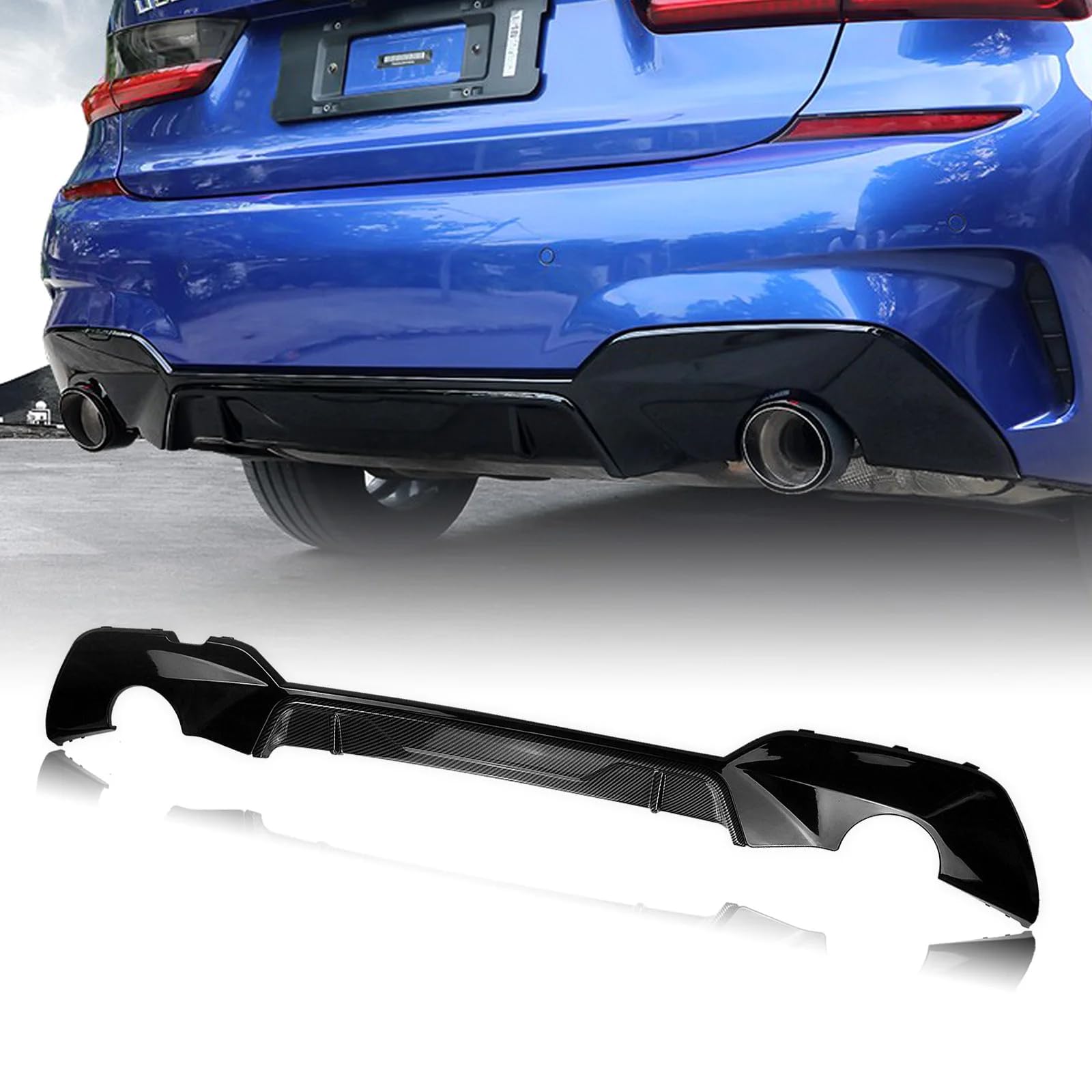 Autospoiler,kompatibel mit BMW 3 Series E90 E91 E92 E93 M Sport 2005-2012,Autoteile,1-gloss black von YYFYYDS