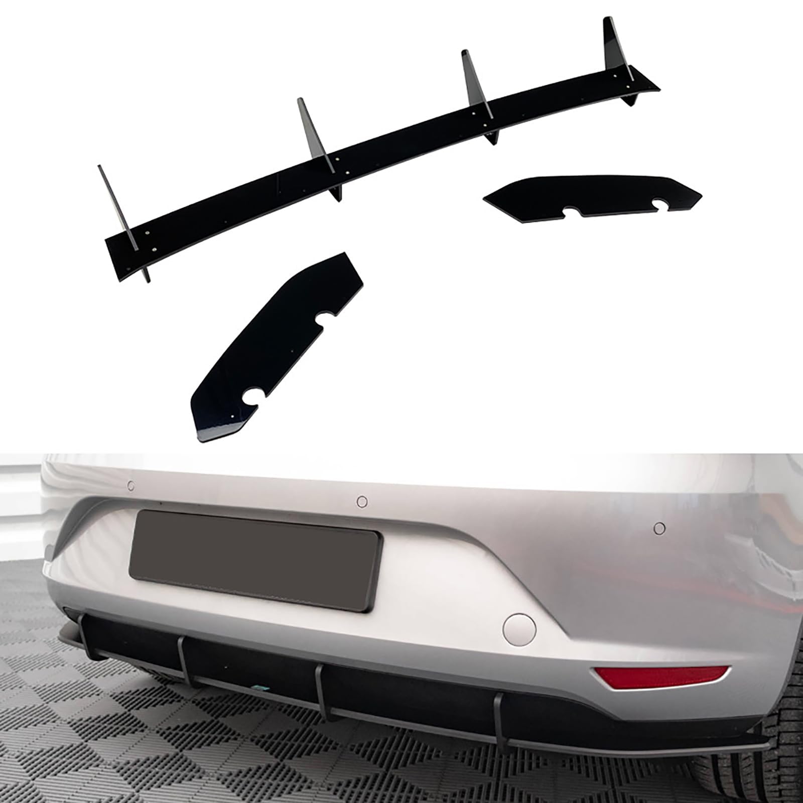 Autospoiler,kompatibel mit Seat Leon Hatchback MK3 2013-2016,Autoteile von YYFYYDS