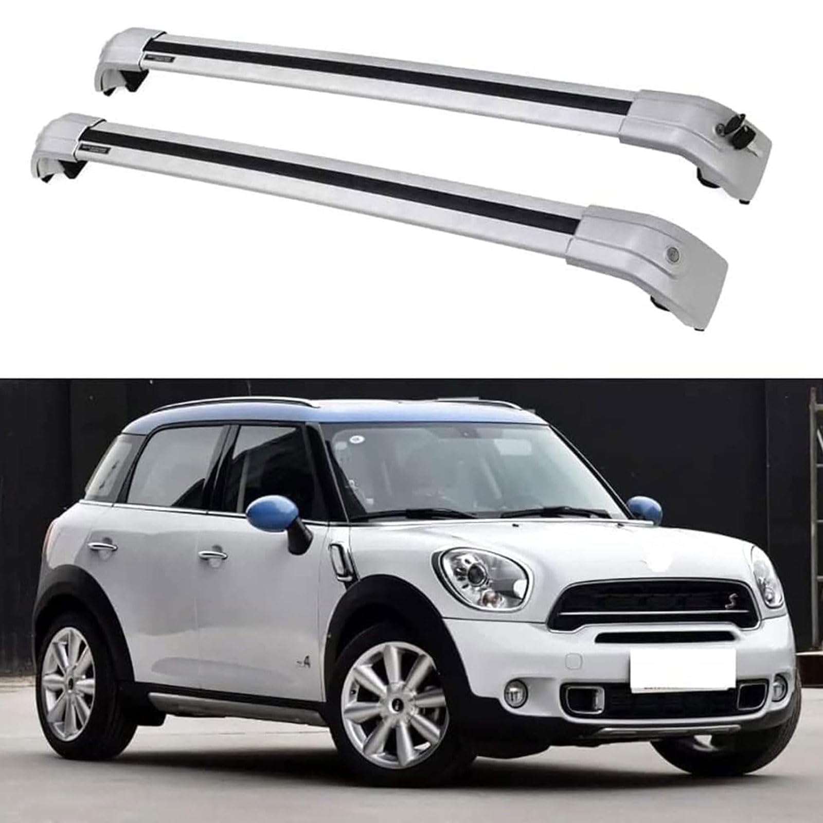 Autoträger Querträger,kompatibel mit Mini Cooper Countryman R60 4 Door 2011-2014 2015 2016,Dachträger Querträger von YYFYYDS