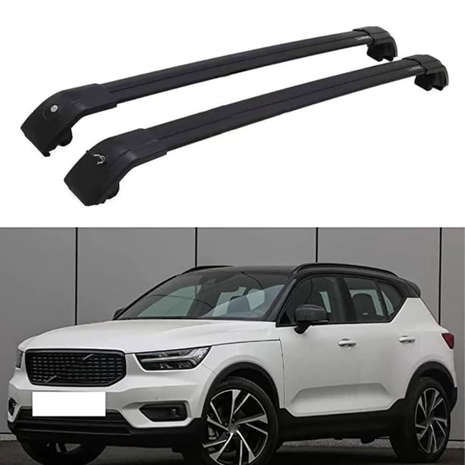 Autoträger Querträger,kompatibel mit Volvo XC40 2017 2018 2019 2020 2021,Dachträger Querträger von YYFYYDS