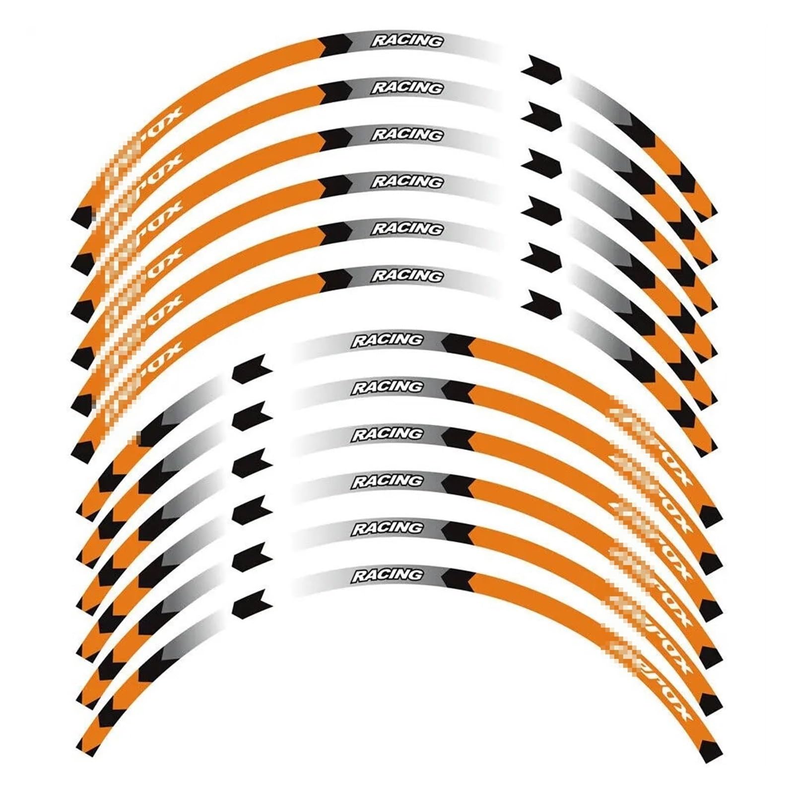 Für Y&AMAHA Für NVX155 Für NVX 155 Für AEROX Für AEROX155 Motorradaufkleber Radnabenaufkleber Felgenreflektierende Aufkleber Streifenbandsatz Felgenband-Aufkleber(Orange-A) von YYFhck