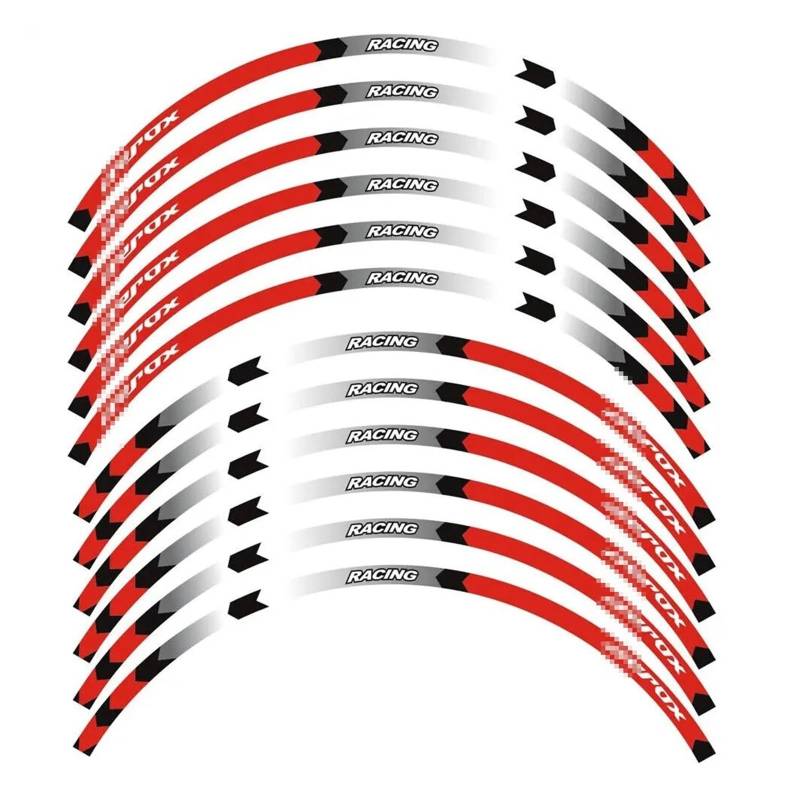 Für Y&AMAHA Für NVX155 Für NVX 155 Für AEROX Für AEROX155 Motorradaufkleber Radnabenaufkleber Felgenreflektierende Aufkleber Streifenbandsatz Felgenband-Aufkleber(Red-A) von YYFhck