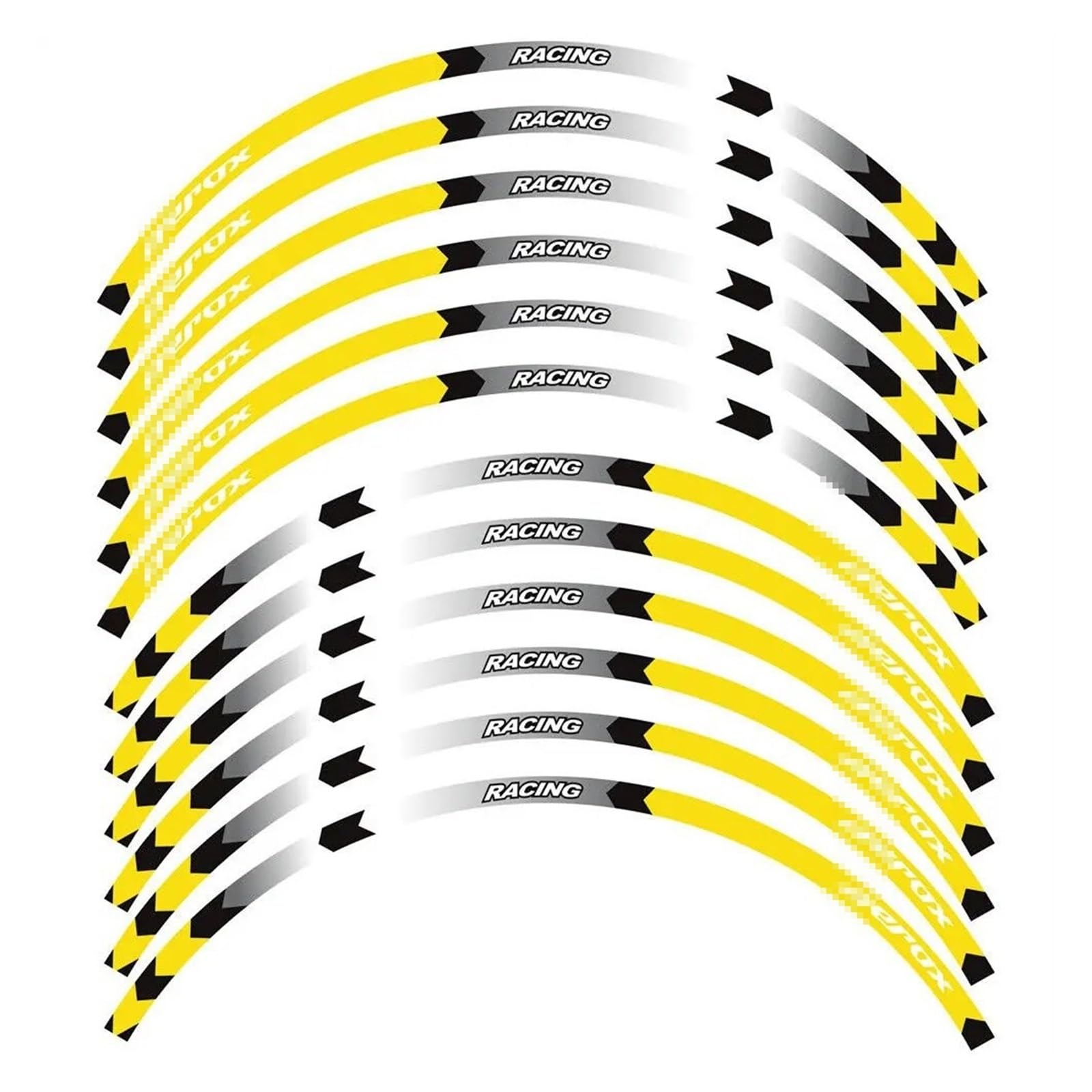 Für Y&AMAHA Für NVX155 Für NVX 155 Für AEROX Für AEROX155 Motorradaufkleber Radnabenaufkleber Felgenreflektierende Aufkleber Streifenbandsatz Felgenband-Aufkleber(Yellow-A) von YYFhck