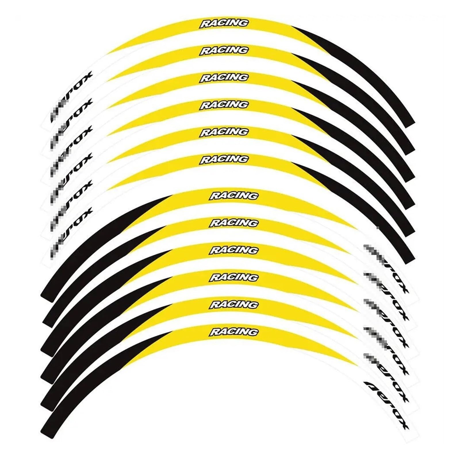 Für Y&AMAHA Für NVX155 Für NVX 155 Für AEROX Für AEROX155 Motorradaufkleber Radnabenaufkleber Felgenreflektierende Aufkleber Streifenbandsatz Felgenband-Aufkleber(Yellow-E) von YYFhck