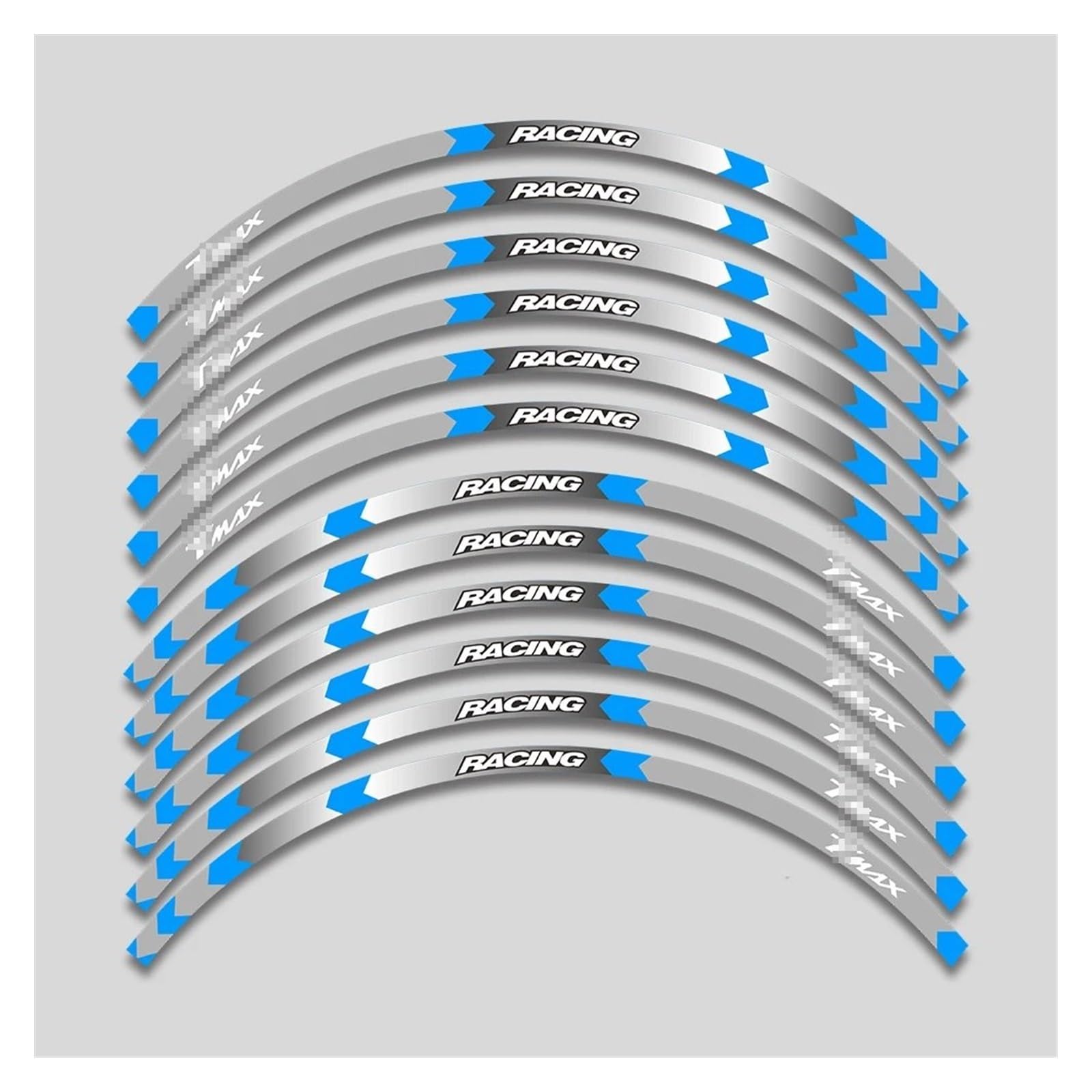 Für Y&AMAHA T Max Für TMAX 500 530 560 Für TMAX500 Für TMAX530 Für Tmax560 15'' Felgenaufkleber Abziehbilder Aufkleber Radstreifen Klebeband-Kit Felgenband-Aufkleber(1 Style B Bule) von YYFhck