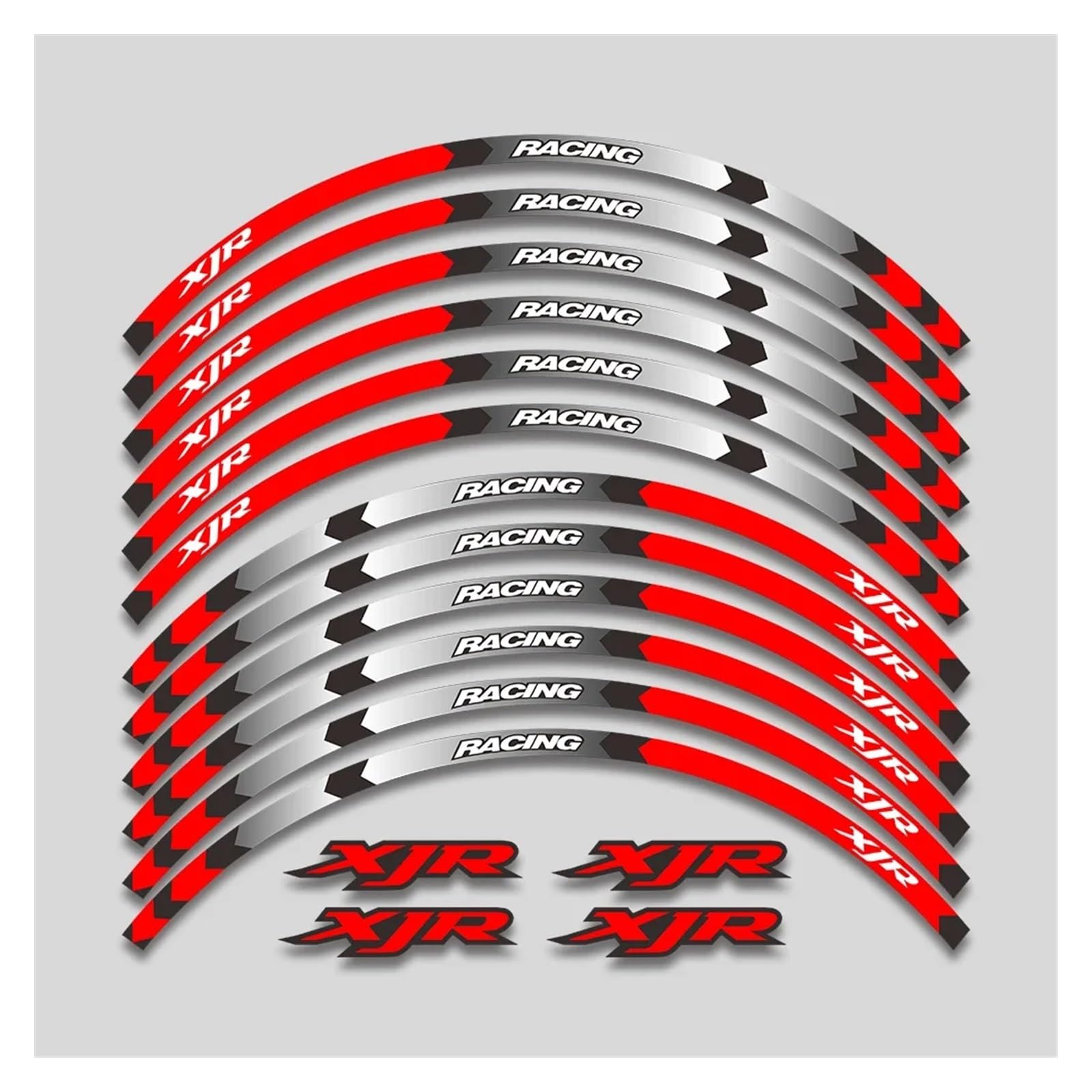 Für Y&AMAHA XJR400 XJR1200 XJR1300 XJR 400 1200 1300 Motorrad Aufkleber Räder Nabe Reflektierende Streifen Felgenaufkleber Klebeband Felgenband-Aufkleber(1 Style A Red) von YYFhck