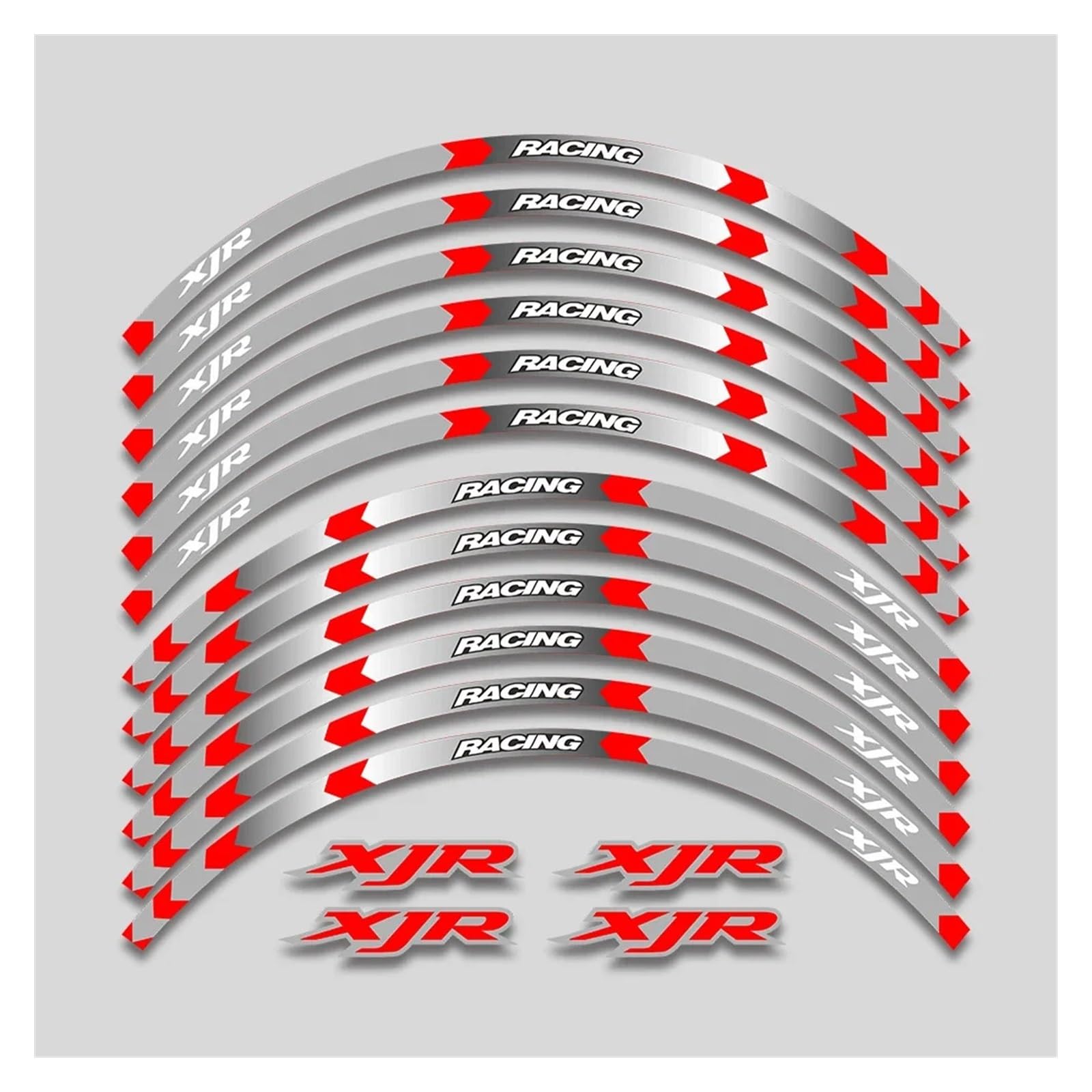 Für Y&AMAHA XJR400 XJR1200 XJR1300 XJR 400 1200 1300 Motorrad Aufkleber Räder Nabe Reflektierende Streifen Felgenaufkleber Klebeband Felgenband-Aufkleber(1 Style B Red) von YYFhck