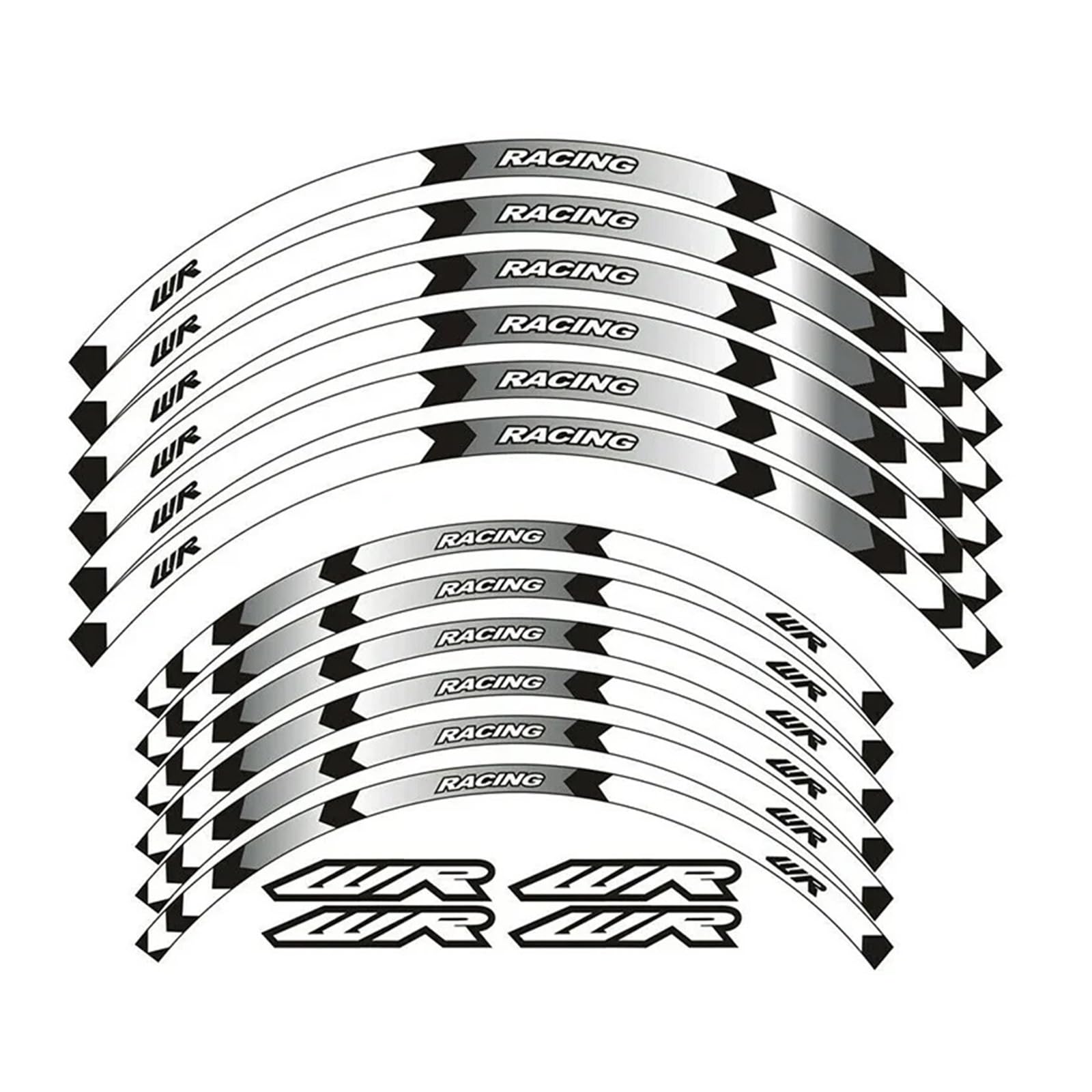 Für Y&amaha WR250R WR250F WR450F WR 250R 250F 450F 2001–2020 21 Zoll 18 Zoll Motorrad-Nabenräder, reflektierende Streifen, Aufkleber, Felgenaufkleber, Klebeband-Set Felgenband-Aufkleber(White A1) von YYFhck