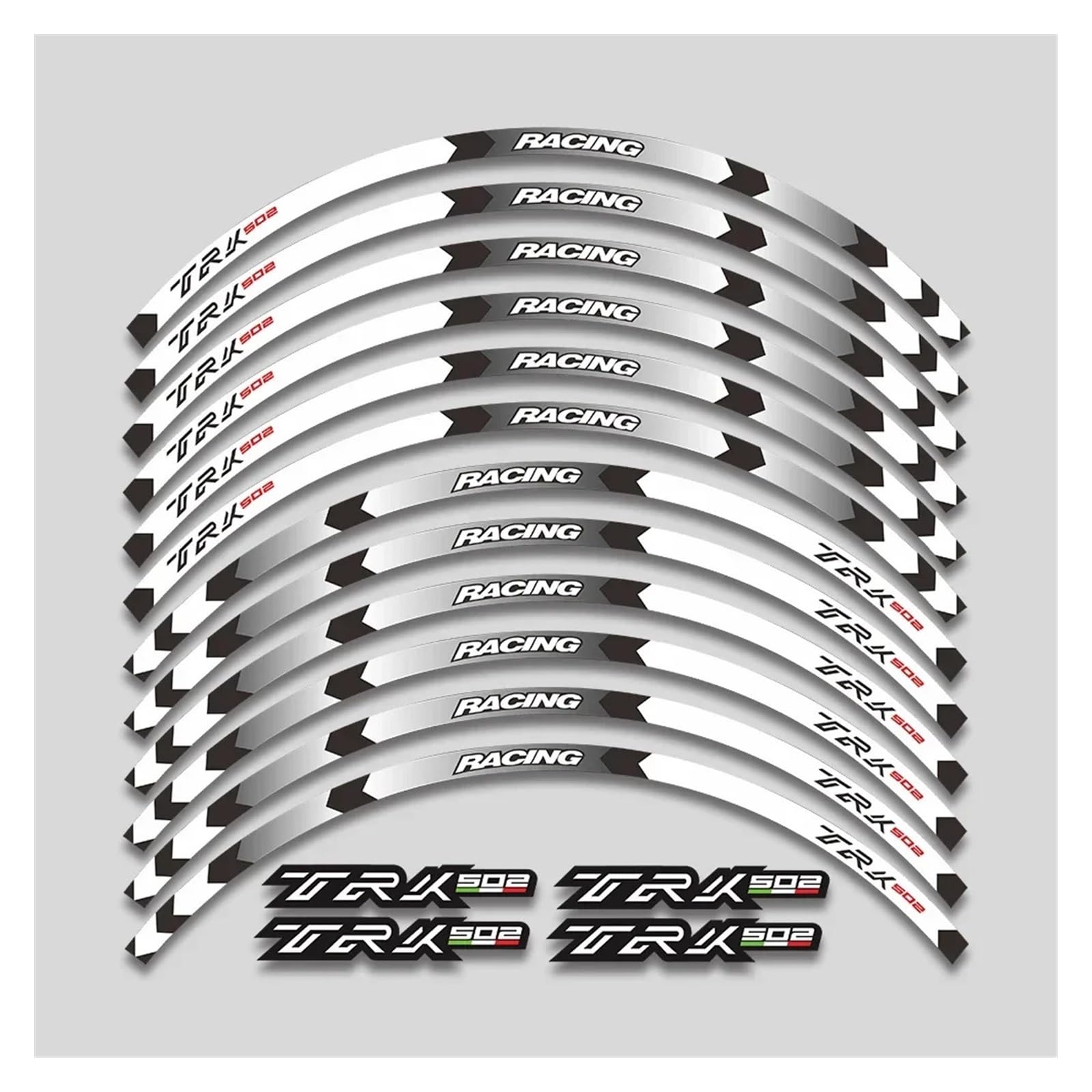 YYFhck Für B&enelli TRK 502 Trk502 2016–2022 Motorrad-Aufkleber, Radnabe, reflektierender Streifen, Felgenaufkleber, Aufkleber, Klebeband-Set Felgenband-Aufkleber(White) von YYFhck