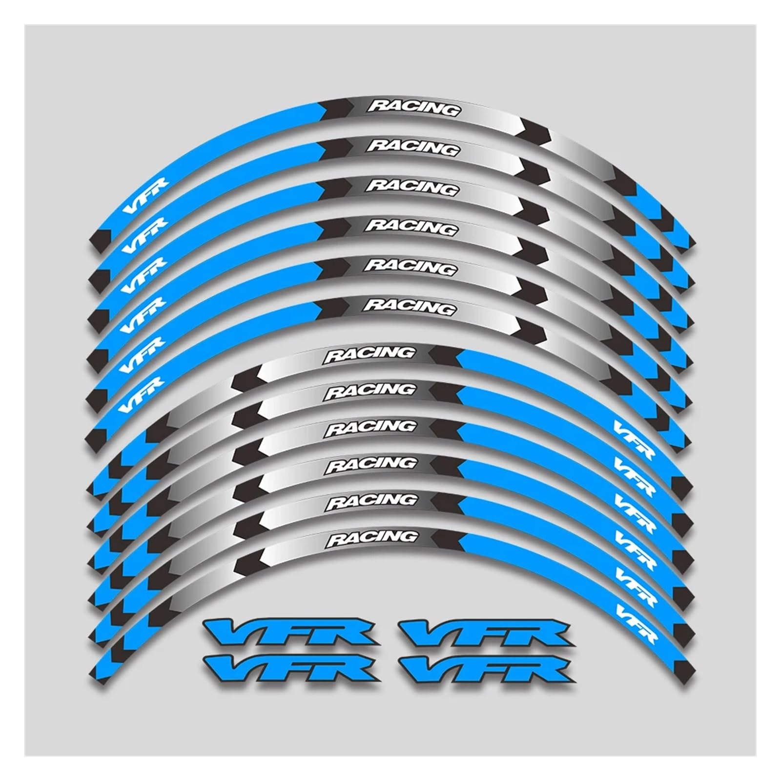 YYFhck Für H&onda VFR750 VFR800 VFR1200 VFR1200F VFR 750 800 1200 1200F Motorradräder Nabenaufkleber Felgenreflexstreifen Felgenband-Aufkleber(1L A Bule) von YYFhck