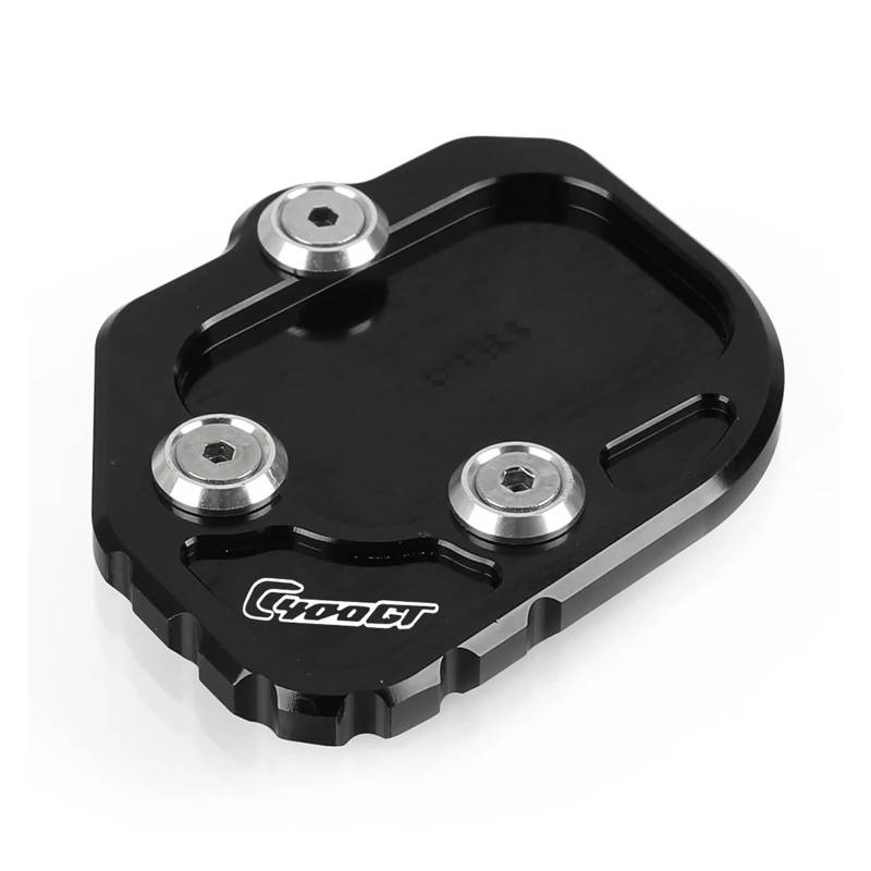 YYFhck Motorrad-Ständerpolster Für C400X C400GT 2018-2021 CNC Motorrad Seite Stehen Enlarger Kickstand Vergrößern Platte Fuß Verlängerung Pad(Black 1) von YYFhck