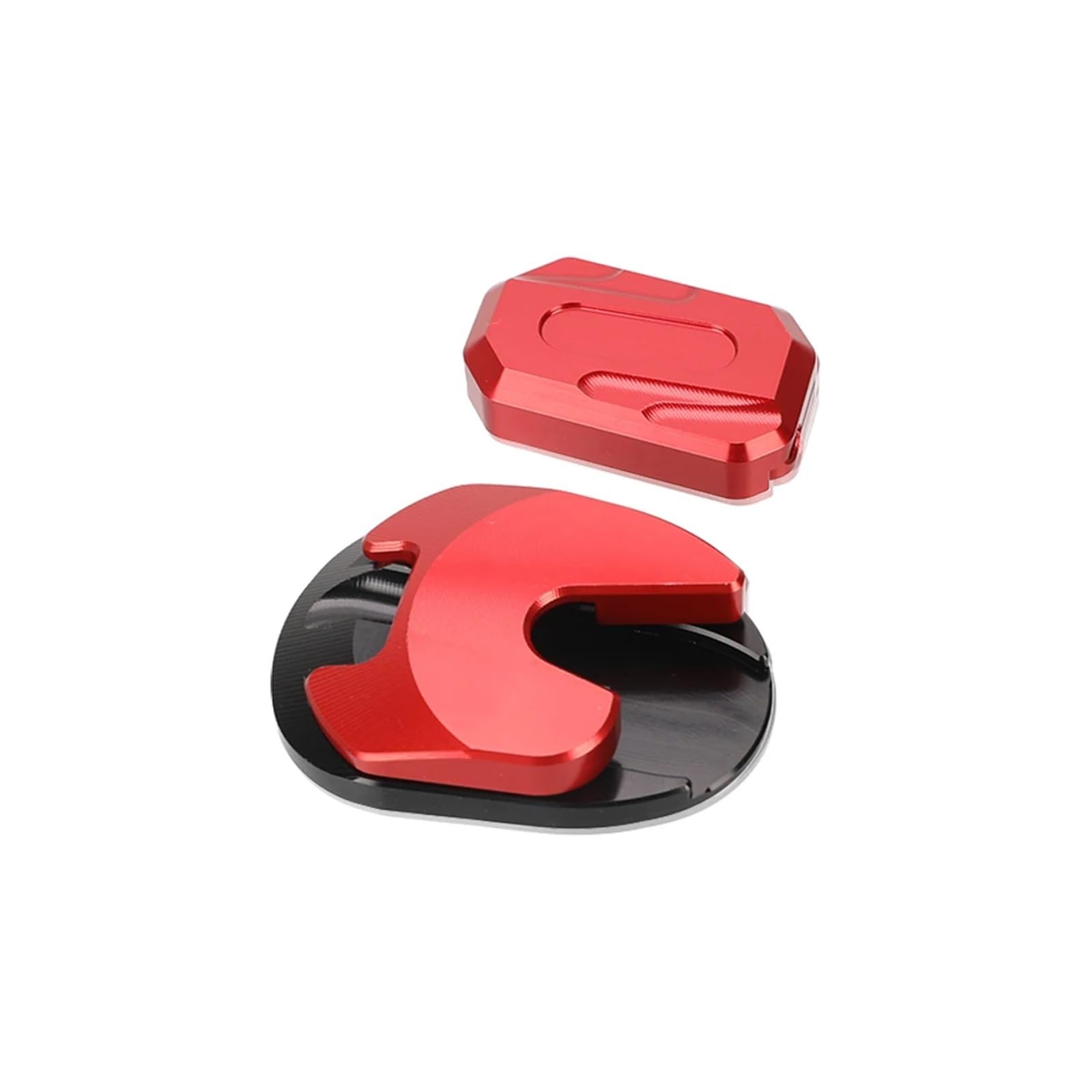 YYFhck Motorrad-Ständerpolster Für H&ONDA ADV150 PCX160 2020-2024 Motorrad Kickstand Extender Fuß Seitenständer Fußpolsterverlängerung Stützplatte(Red) von YYFhck