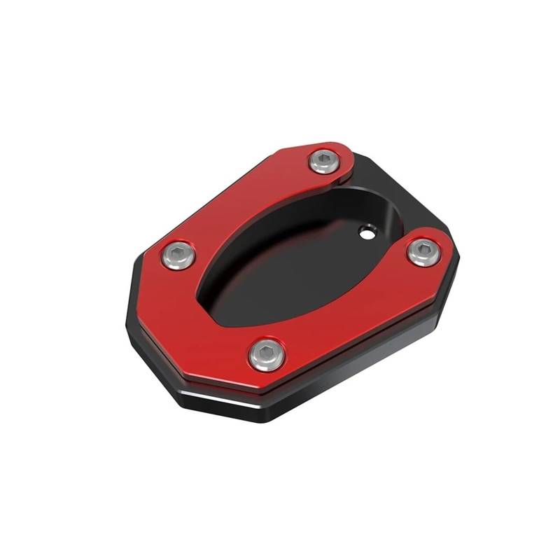 YYFhck Motorrad-Ständerpolster Für K&awasaki ZX-4R ZX-4RR ZX4R ZX4RR ZX 4RR 2023 2024 Motorrad Fußpolster Stützplatte Kickstand Extender Fußseitenständer(Red) von YYFhck