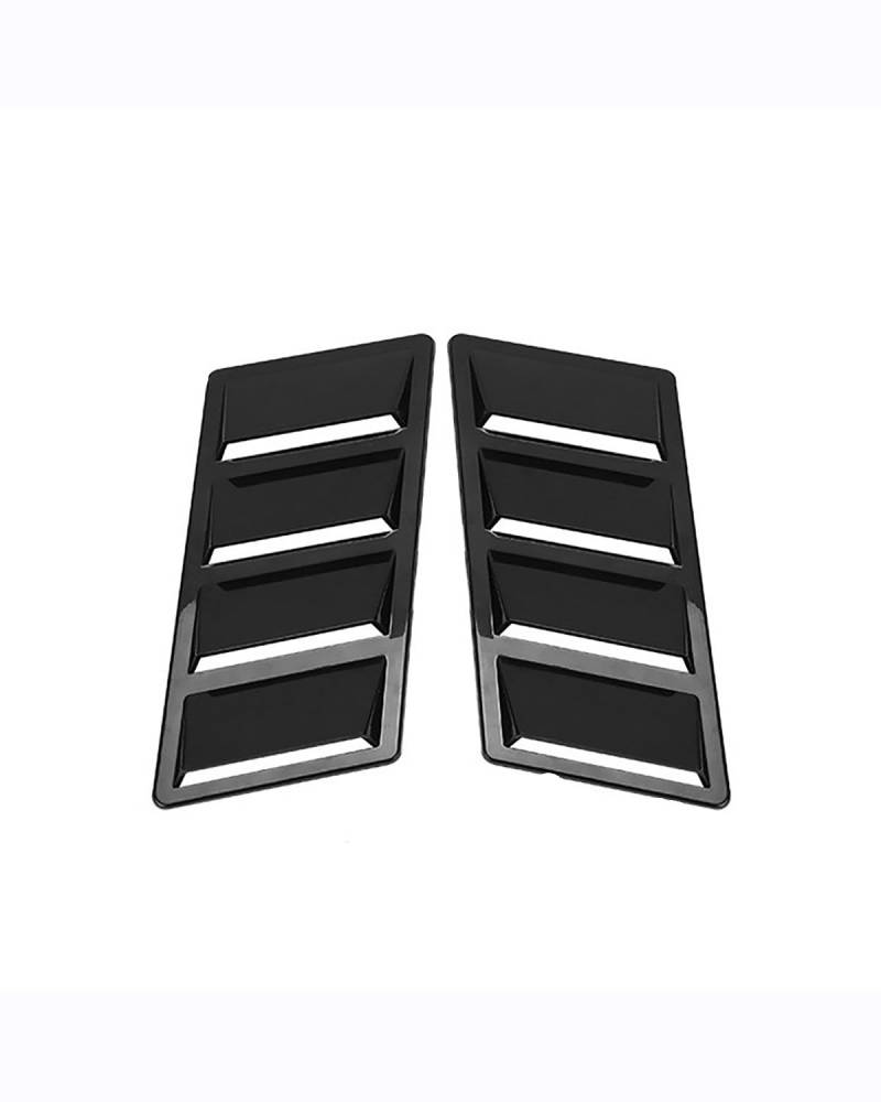 Lufteinlass Schaufel 2 Stücke Auto Schwarz Lufteinlass Scoop Bonnet Hood Vent Panel Trim Abdeckung Universal Für Die Meisten Autos ABS Links Rechts Außenzubehör von YYGGWL