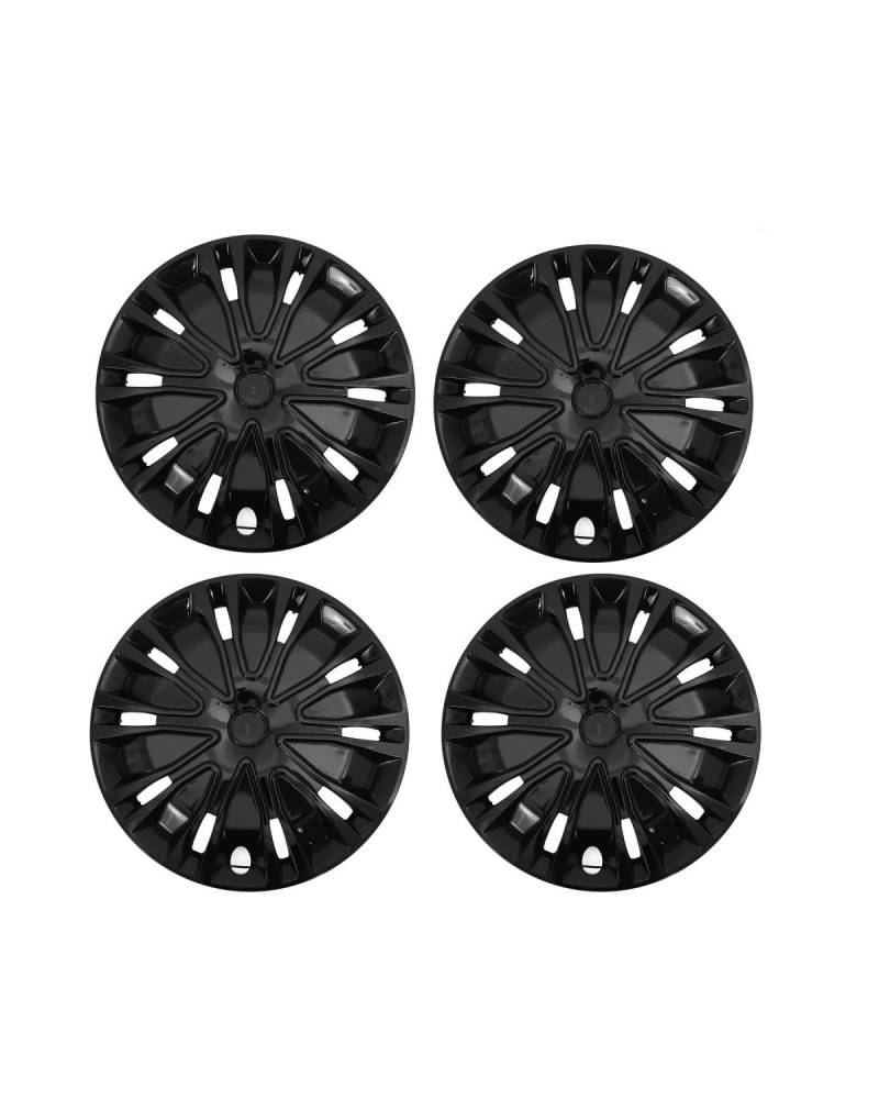 Radkappe 1pc 14 Zoll Automotive Hub Cap Radkappen für Autos Abdeckungen Zweifarbige Zubehör Auto Radkappen(Black 4PCS) von YYGGWL