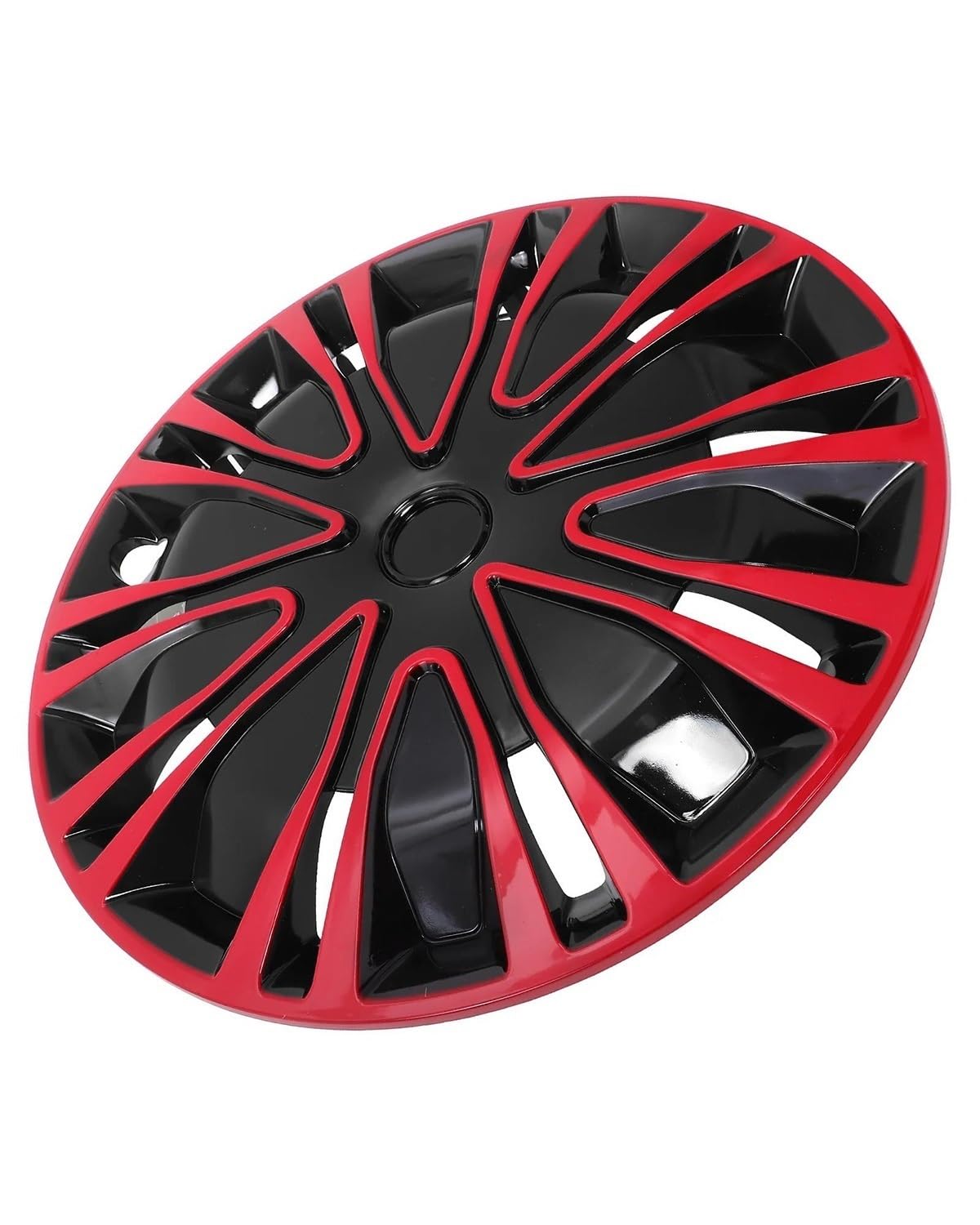 Radkappe 1pc 14 Zoll Automotive Hub Cap Radkappen für Autos Abdeckungen Zweifarbige Zubehör Auto Radkappen(Red 1pcs) von YYGGWL