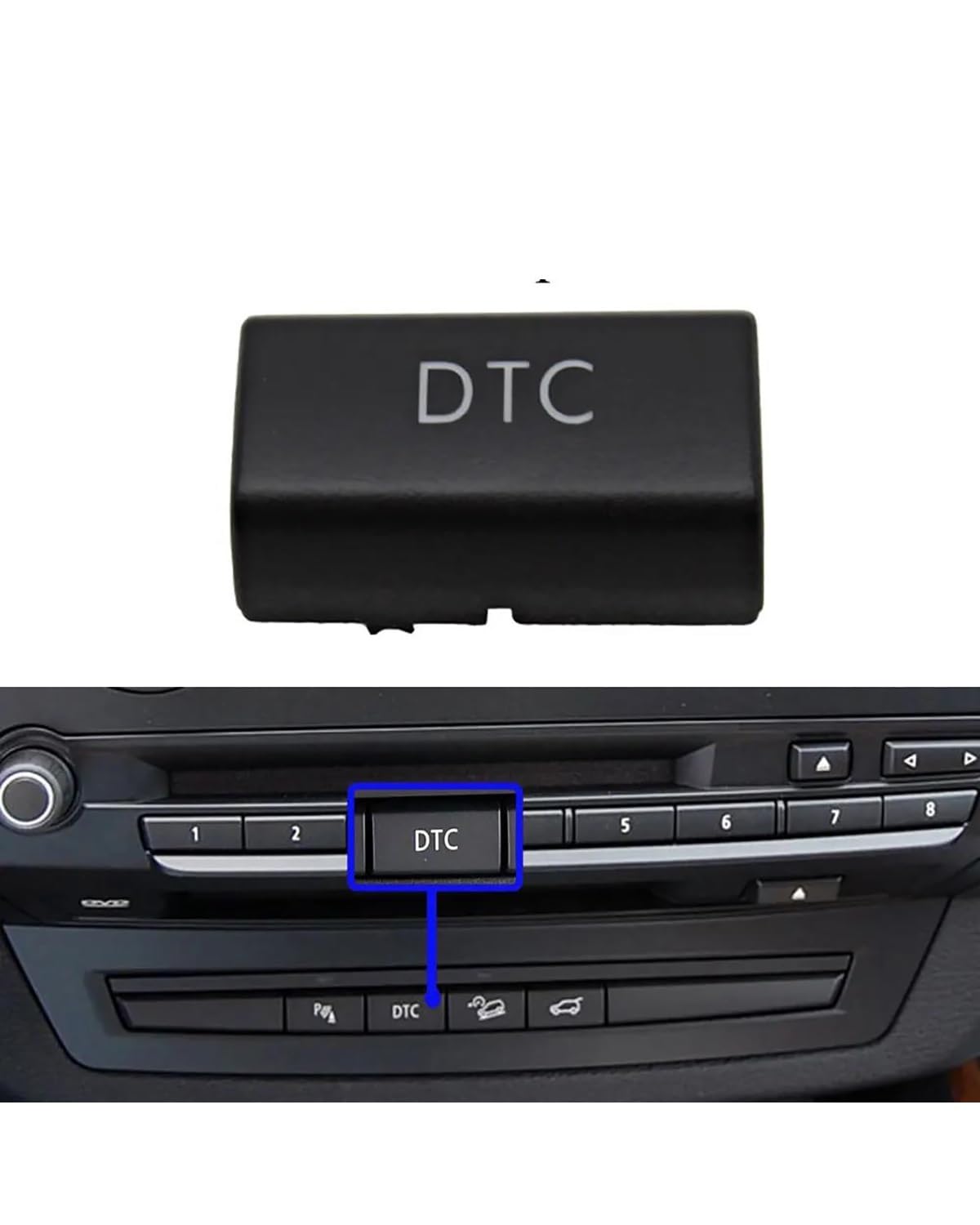 Schalter Parkbremse Für X5 Für X6 E70 E71 Auto Dashboard Schlüssel Auto Radar Sensor Hintere Abdeckung Parkplatz Stamm Schalter Start Stop Taste AC Vent Slider Tabs Handbremse knopf(Button D) von YYGGWL