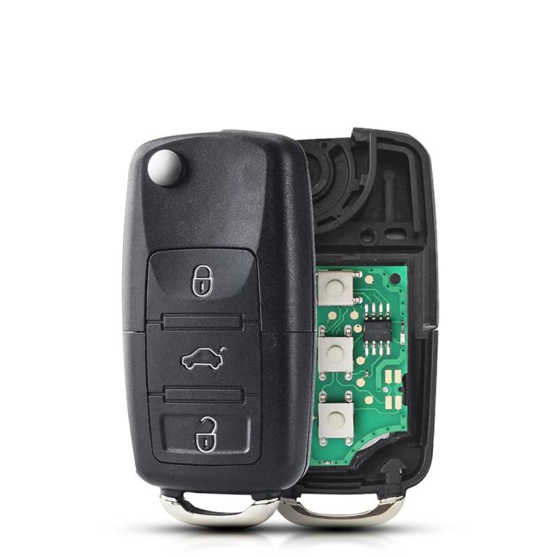 Funkschlüssel passend für VW Golf Passat Polo Skoda Octavia 2004-2010 Autoschlüssel Auto 1K0959753G 434MHz ID48 Chip von YYHHMM