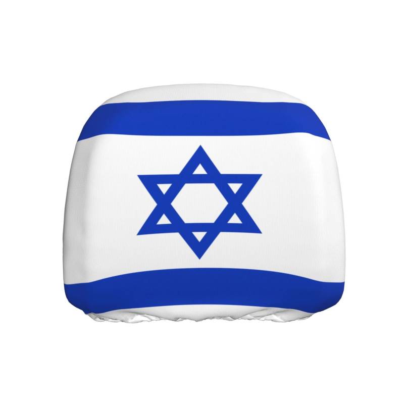 YYHWHJDE Autositzbezug mit israelischer Flagge, einteilig, weich und bequem, elastisch, einfach zu installieren von YYHWHJDE