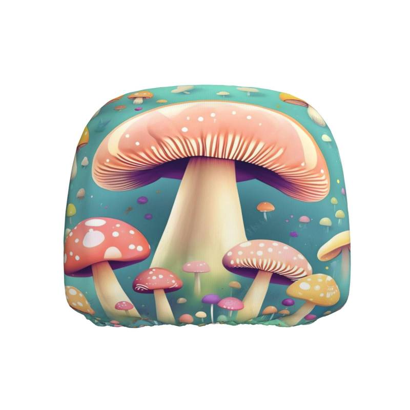 YYHWHJDE Pretty Little Mushrooms Kopfstützenbezug, einteilig, weich und bequem, elastisch, einfach zu installieren von YYHWHJDE