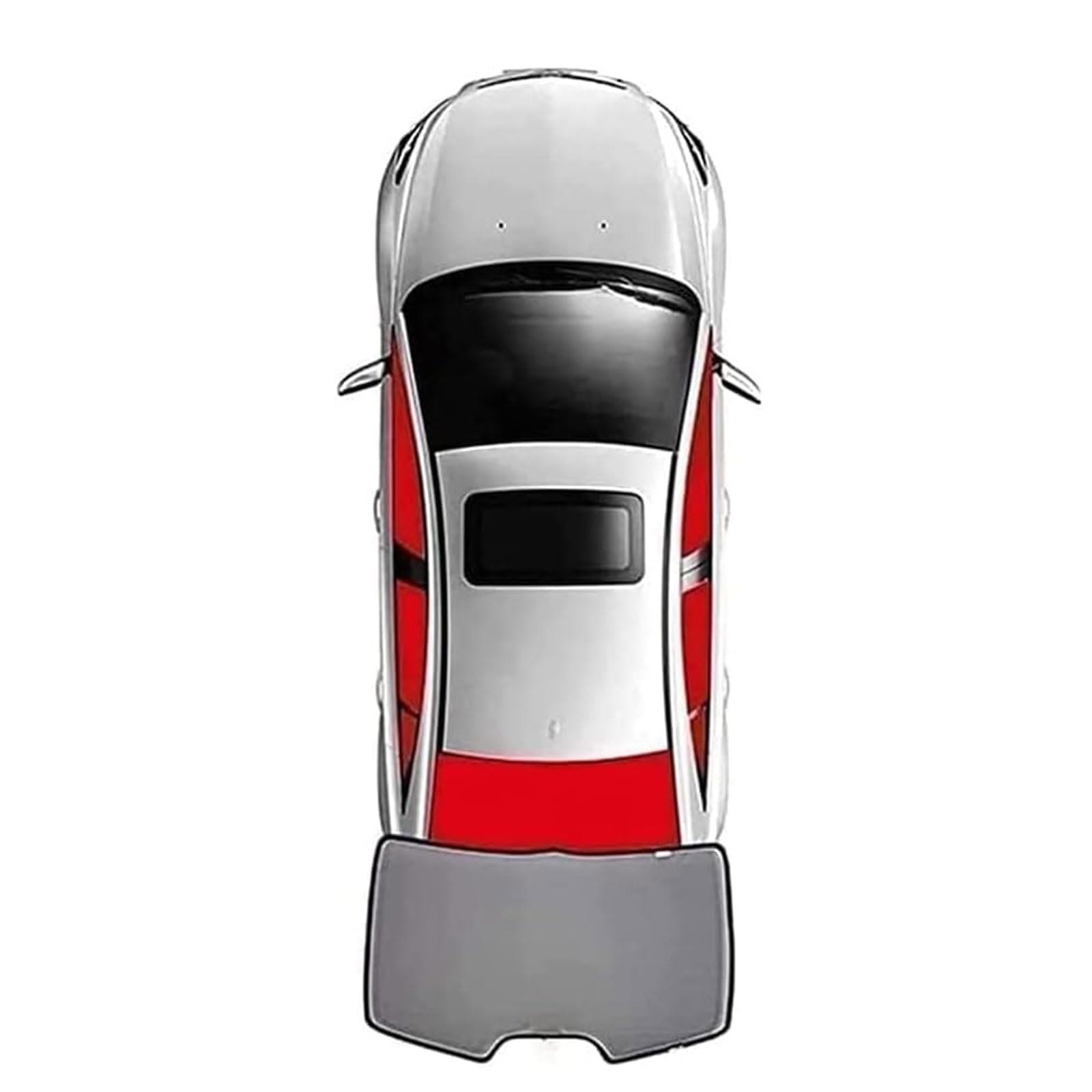 Auto Sonnenschutz Seitenscheibe für Audi Q7 Before-2015, Magnetisch Front Heck Seitenfenster Sonnenblende UV Schutz Zubehör,Rear Windshield von YYQWEE