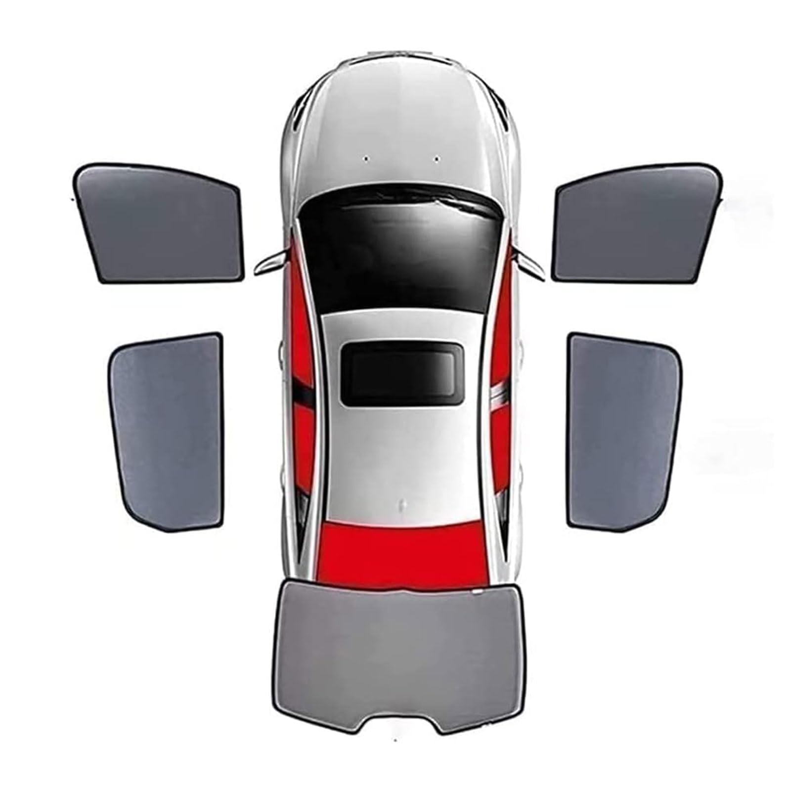 Auto Sonnenschutz Seitenscheibe für BMW 7 Series G11 2016-2023 2024, Magnetisch Front Heck Seitenfenster Sonnenblende UV Schutz Zubehör,5pcs Wholecar von YYQWEE