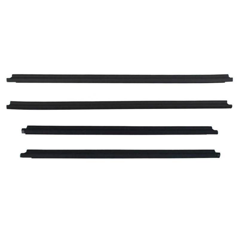 Autoteile 4Pcs Auto Tür Fenster Dichtung Streifen Schwarz Gummi Glas Wasserdicht Weathers Für Toyota Für Fortuner 2004-2015 von YYTEMD