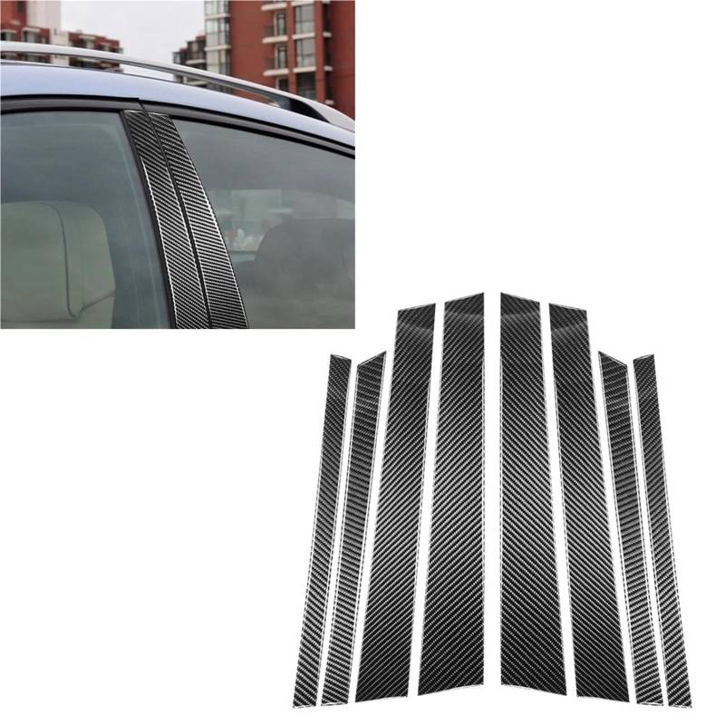 Autoteile Carbon Faser Auto Außen Fenster B Säule Abdeckung Trim Aufkleber Streifen Dichtung Dichtung Windschutzscheibe Schatten Für X6 F16 2014-2018 von YYTEMD