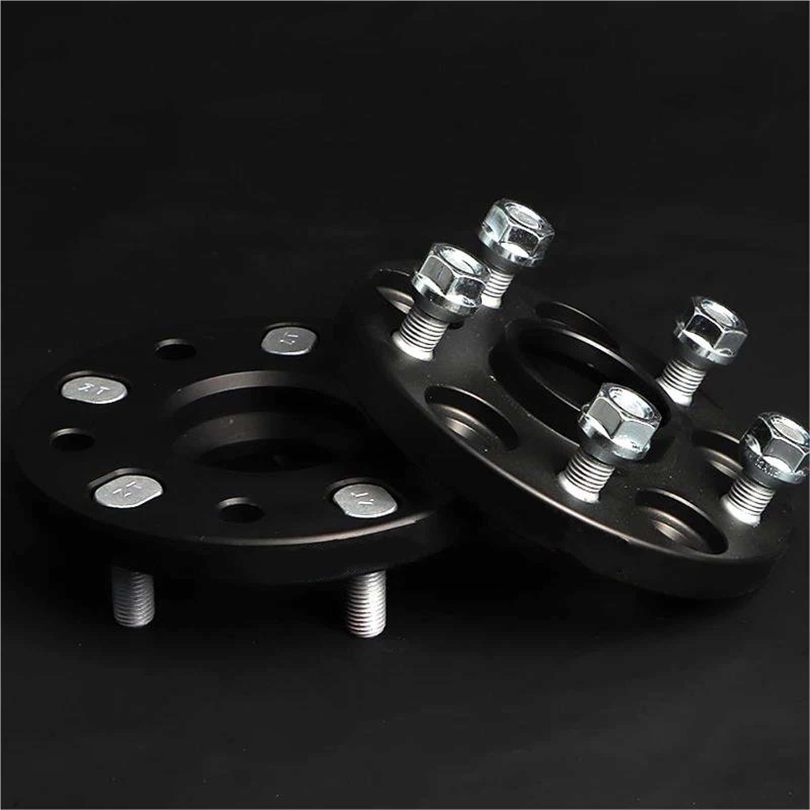 Ohrgeschmiedete Abstandshalter 2 STÜCK 15/20/25/30 Mm PCD 5x100 CB 54,1 Mm Spurverbreiterung Adapter Aluminium Spurverbreiterung Für TOYOTA Für Crown GT2000 Für Prius(20MM Black) von YYTEMD