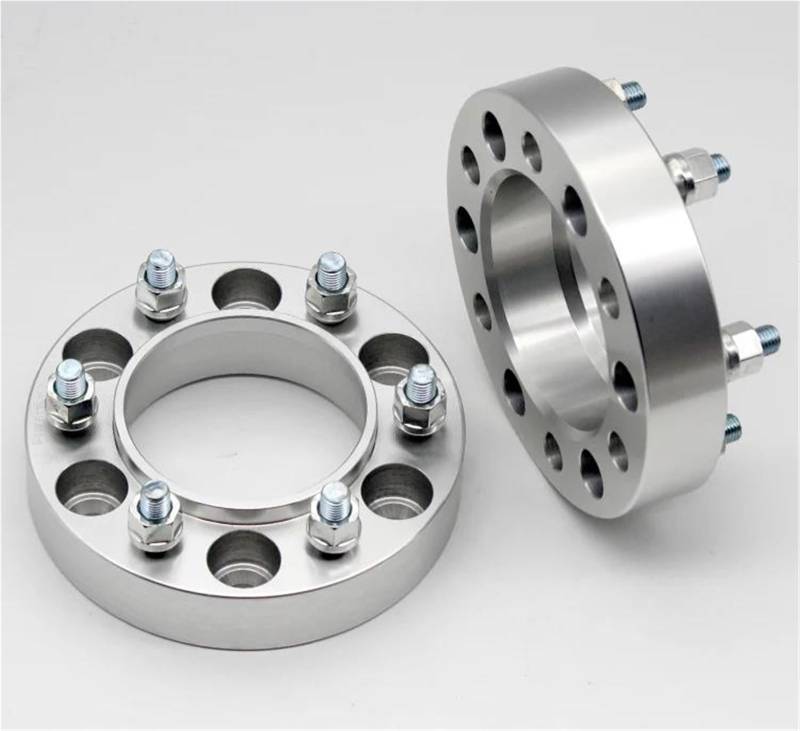 Ohrgeschmiedete Abstandshalter 2 STÜCK 6 X 139,7 106 Mm Autozubehör-Radverbreiterungsadapter 6 Löcher Für Toyota Für Sequoia Für Tacoma Für Tundra(60mm Silver) von YYTEMD