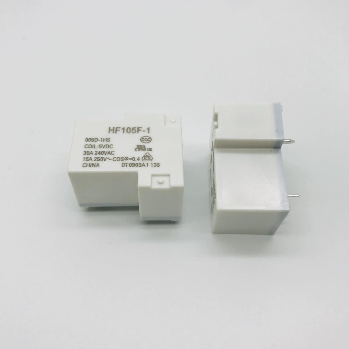 Relay JQX-105F-1-005D-1HS 5VDC, set of normally open 4-pin 30A240VAC YYVFLAUX von YYVFLAUX