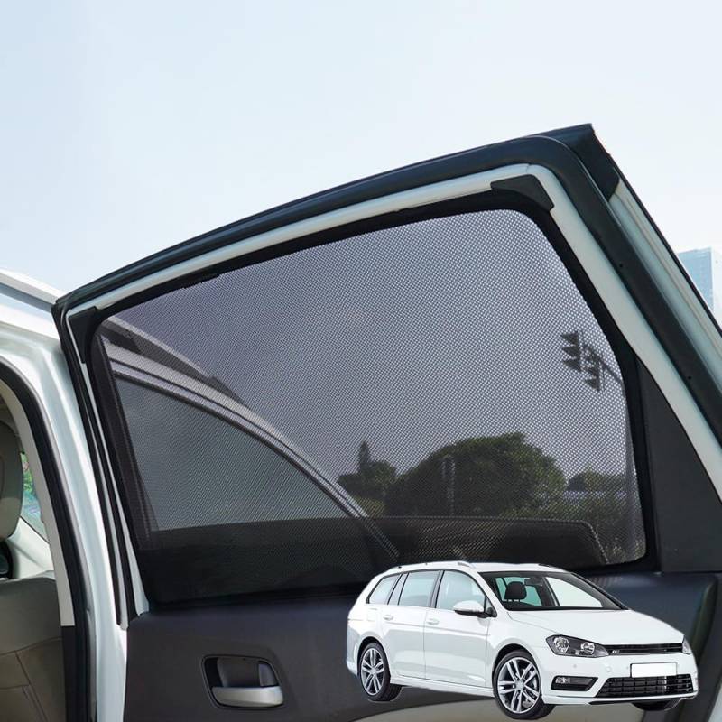 Sonnenschutz Vorhang Auto für Golf 7 Variant 2012-2020, Seitenscheibe Heckscheibe Shades Magnetisch Sonnenblende Autofenster UV Schutz, Rear Side Window- 2Pcs von YYWDCAE