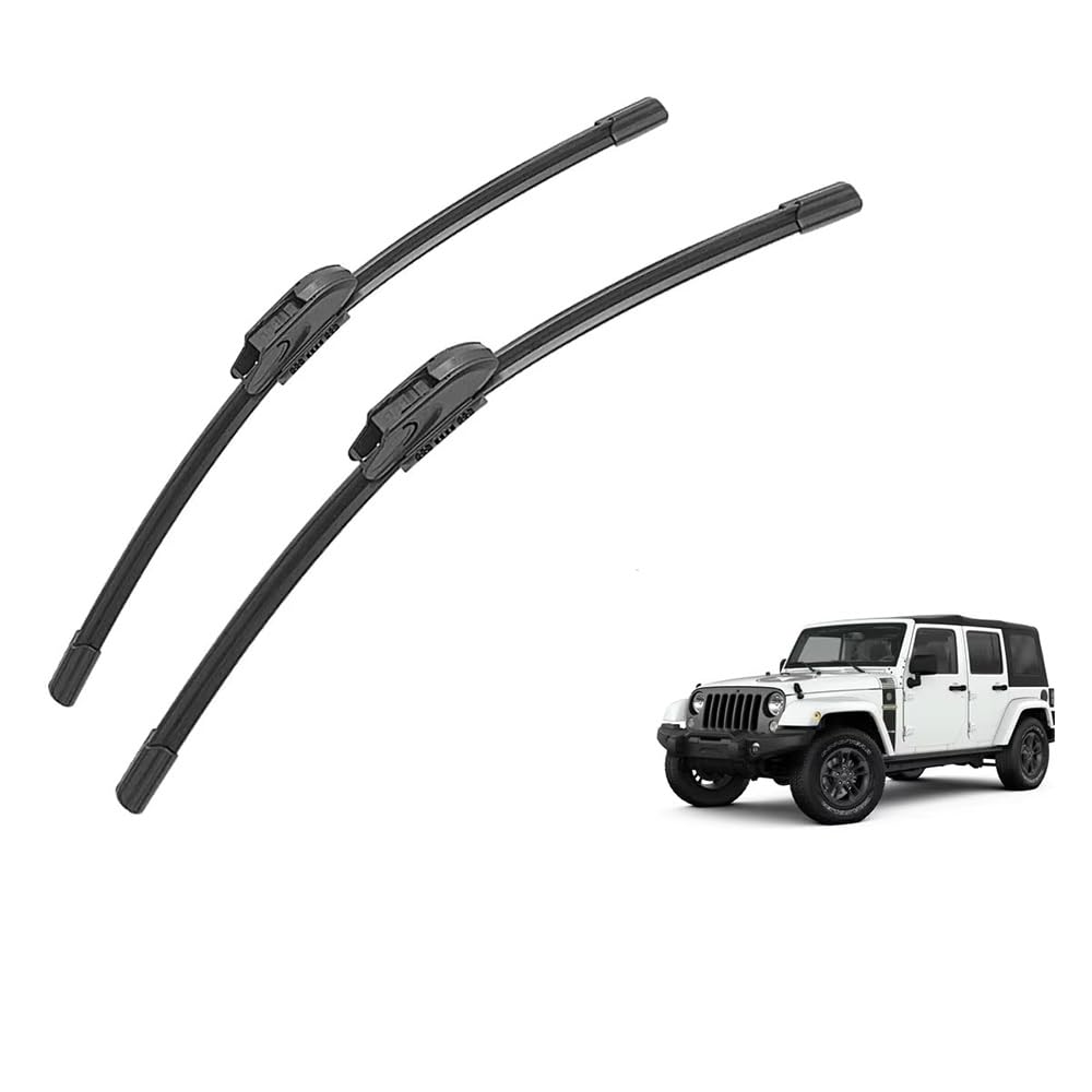 Auto Front Scheibenwischer Blätter Nachfüllgummistreifen, für Jeep Wrangler JK JL 2007-2017 Ersatzzubehör von YYYQP