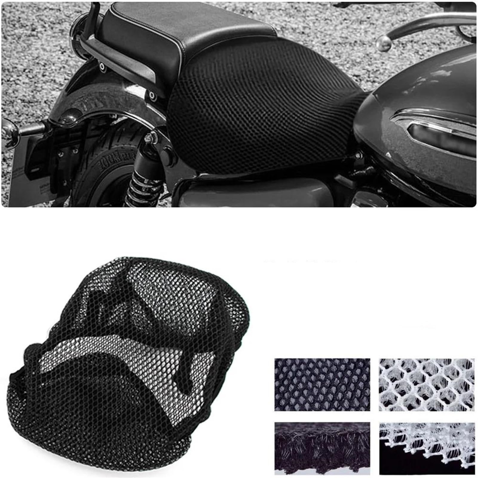 YZCSYBBF 3D Honeycomb Mesh Sitzbezug Isolierung Sitzkissen Motorradsitz schützen für Royal Enfield Meteor 350 2020-2023 von YZCSYBBF