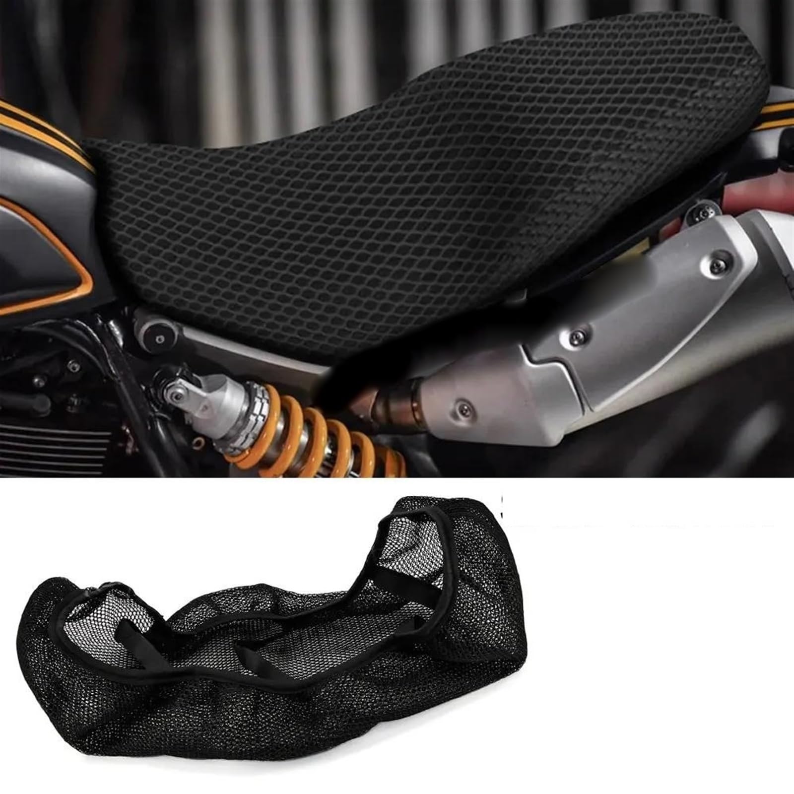 YZCSYBBF Motorrad Für Ducati Scrambler 1100 Sport Pro Anti-Slip 3D Mesh Stoff Schutz Kissen Sitz Abdeckung Spezielle von YZCSYBBF