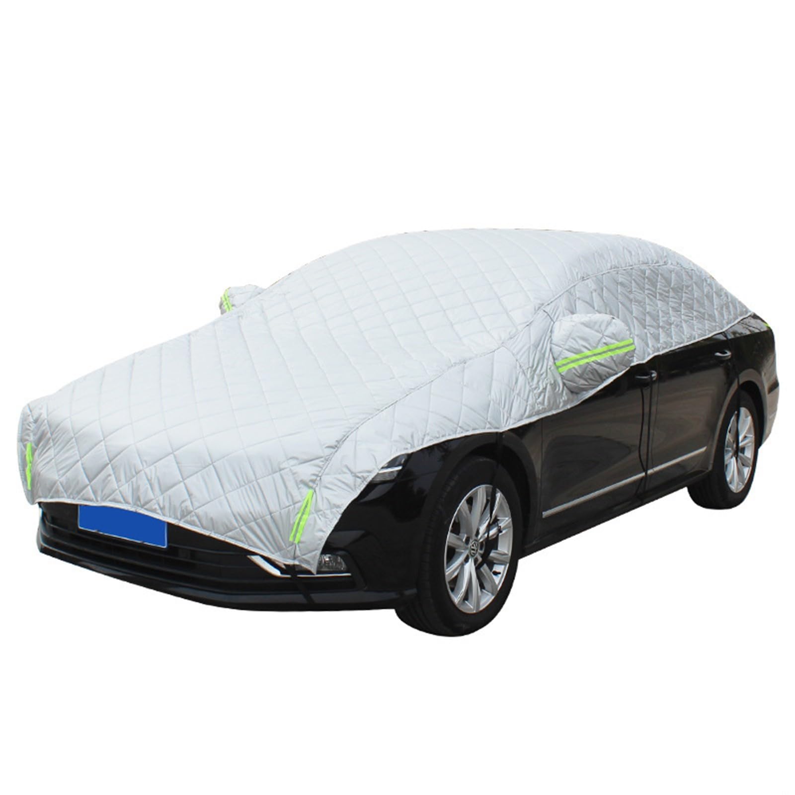 Verdickte halbe Autoabdeckung für Honda NSX S2000 Hagelschutz-Autoplane Outdoor-Autoplane mit Reflektorstreifen halbe Autoabdeckung(Color:1,Size:S2000) von YZJL